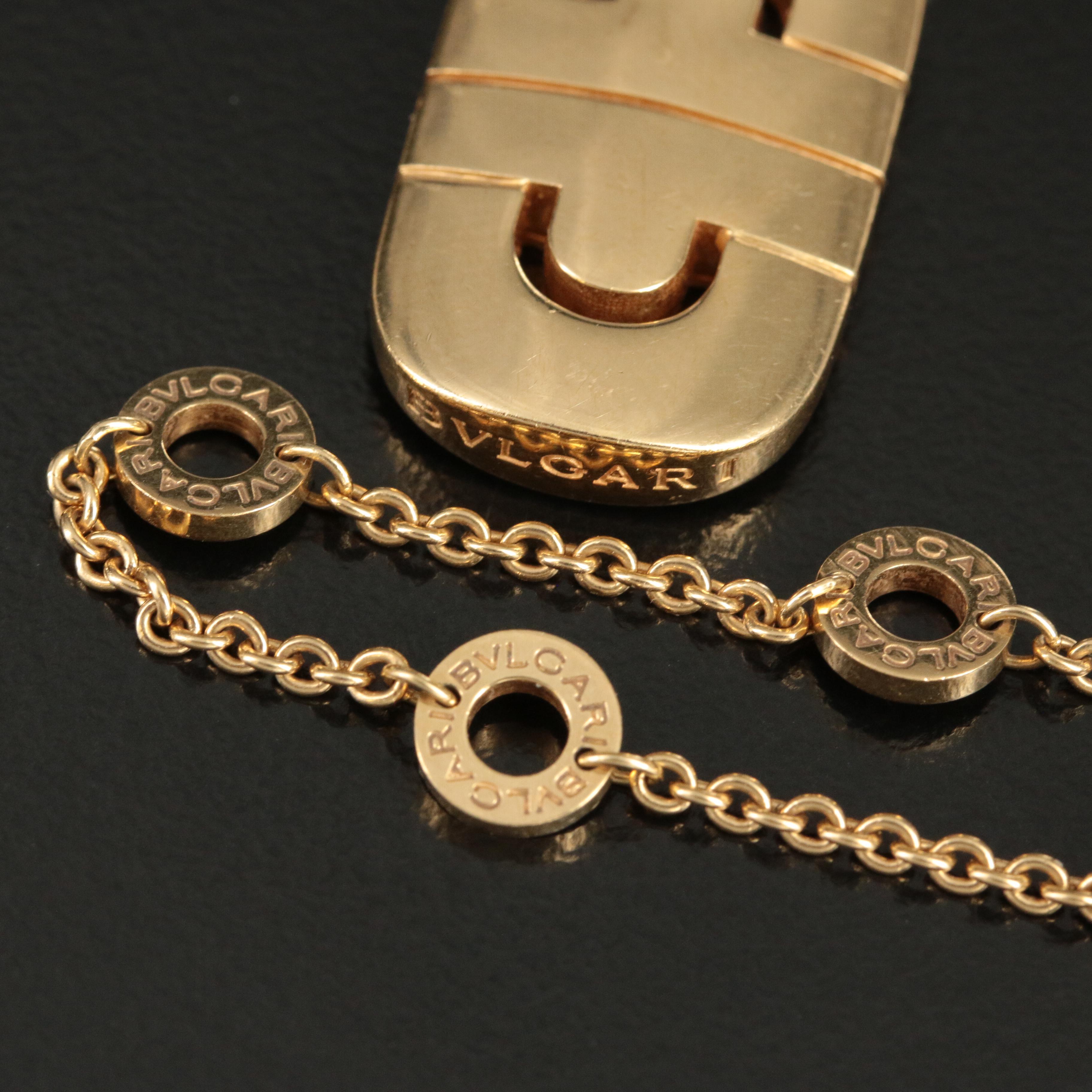 Vintage Bulgari "BVLGARI Parentesi" 18K Necklace