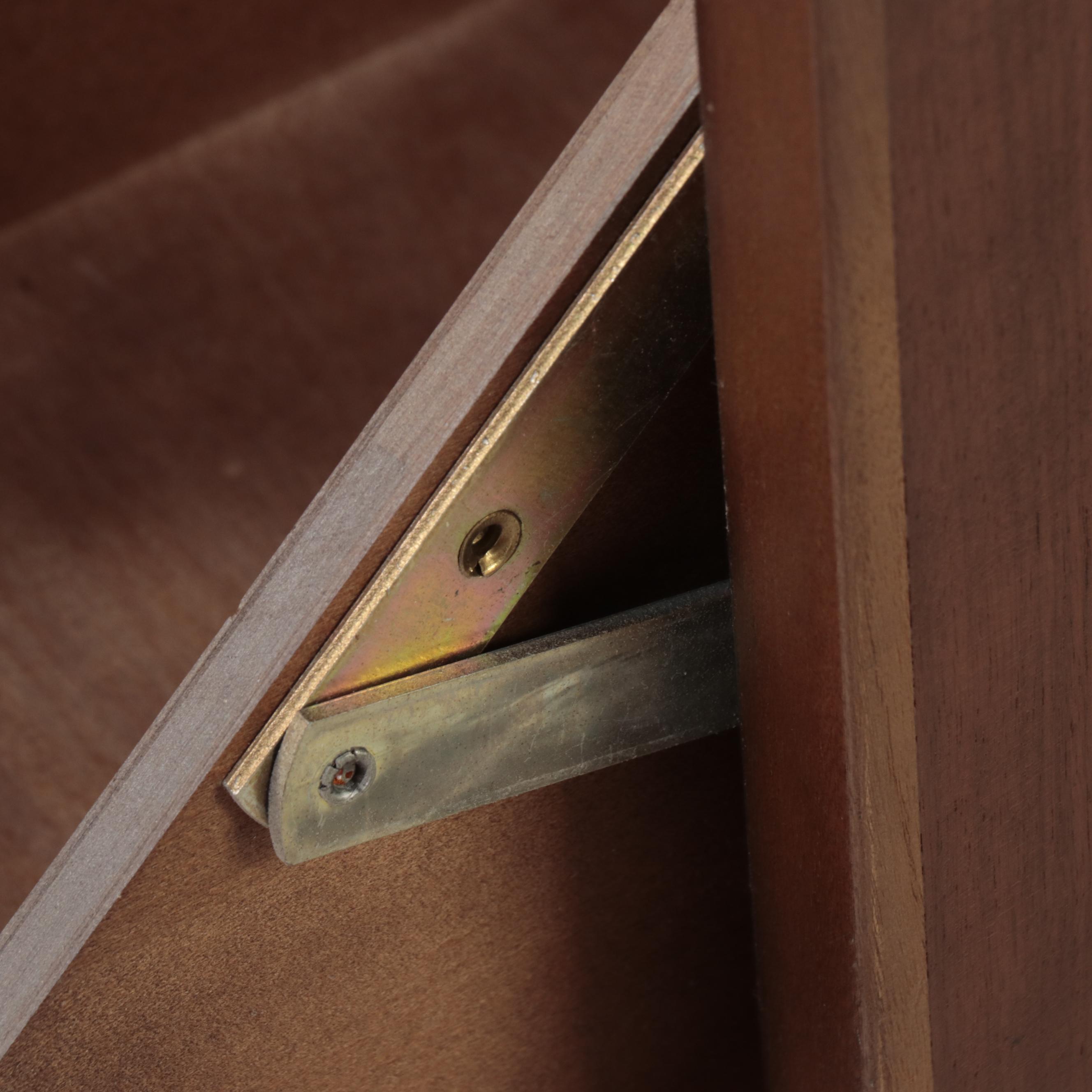 Lane Mid Century Modern Walnut and Ash Record Cabinet