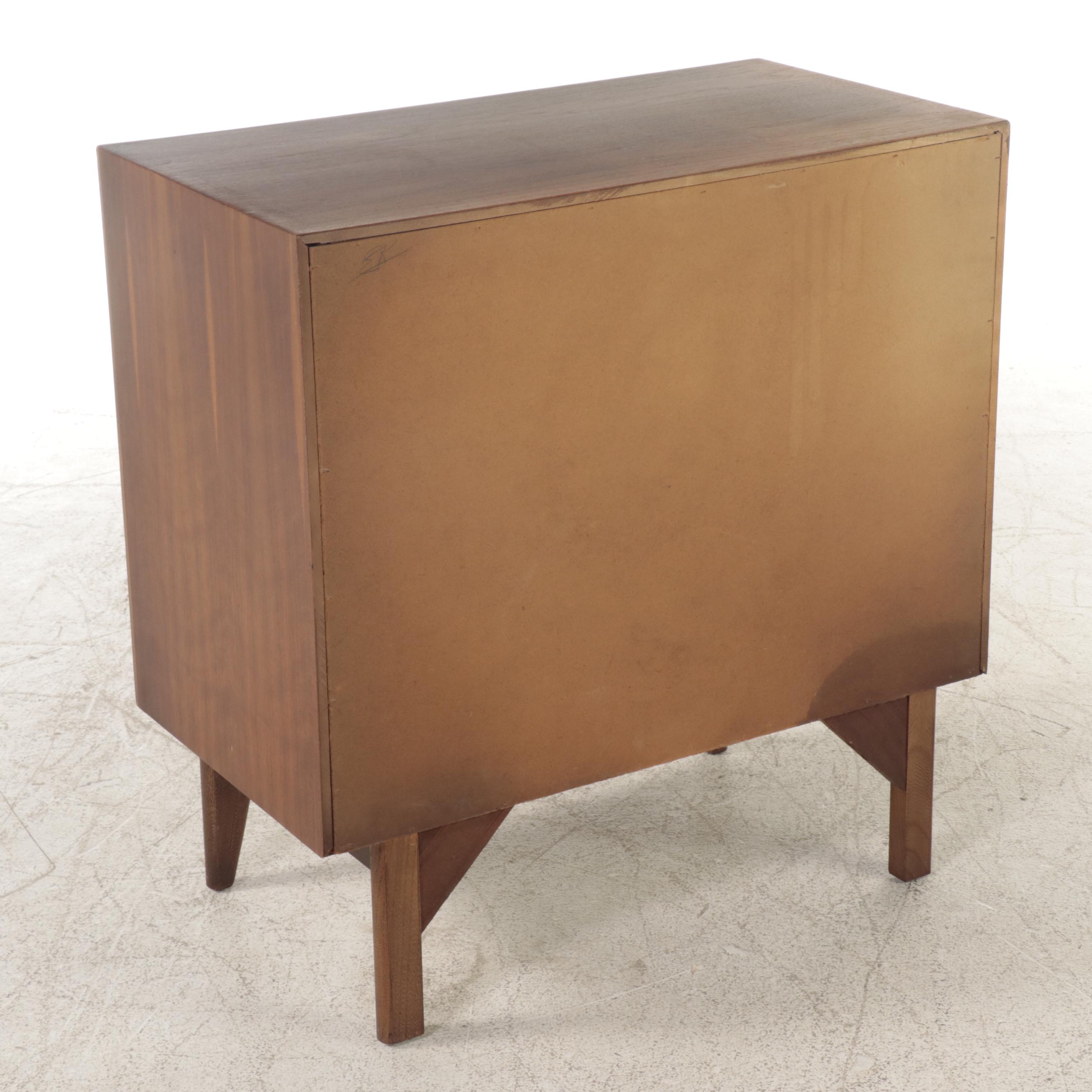 Lane Mid Century Modern Walnut and Ash Record Cabinet