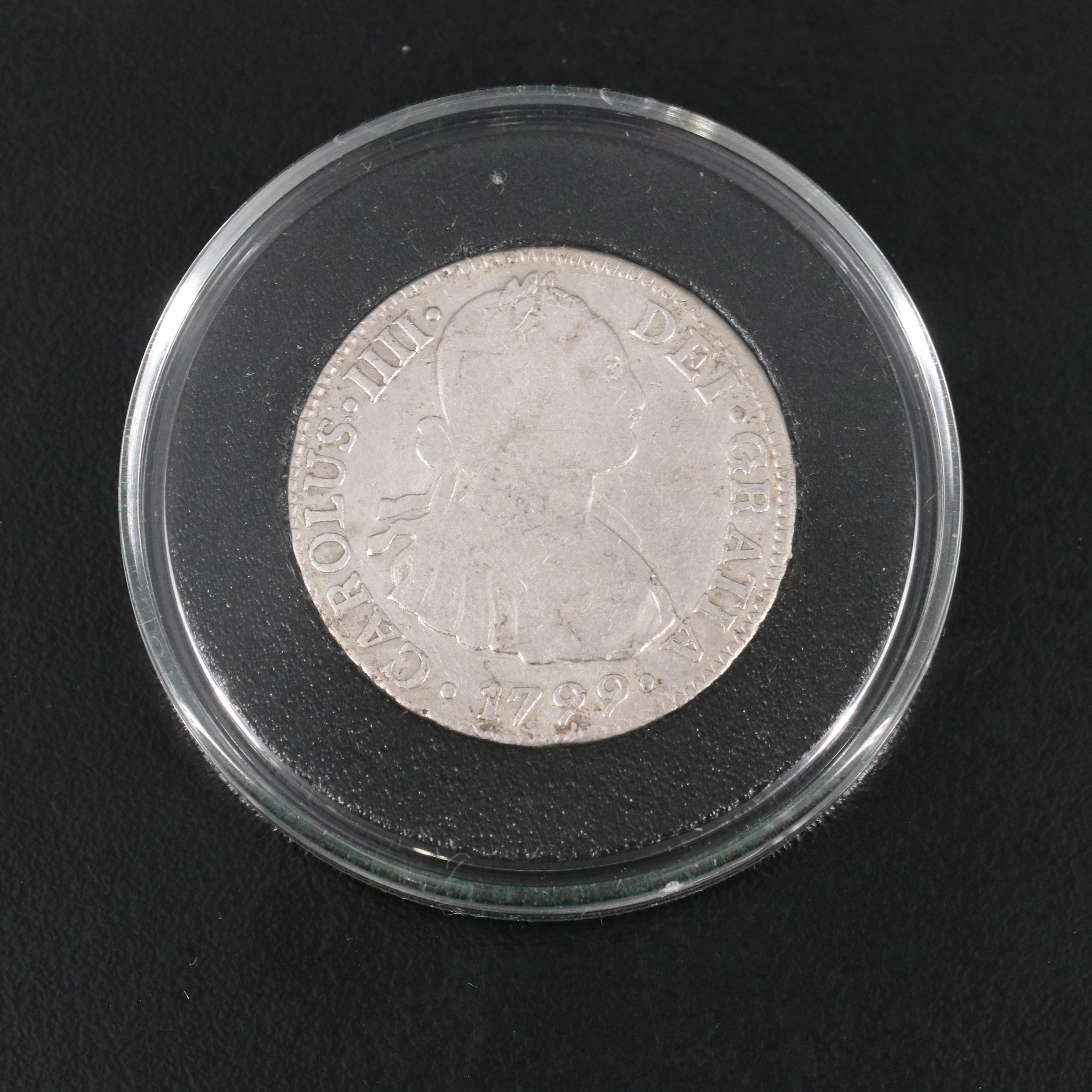 Set of five Spanish Colonial Silver Coins