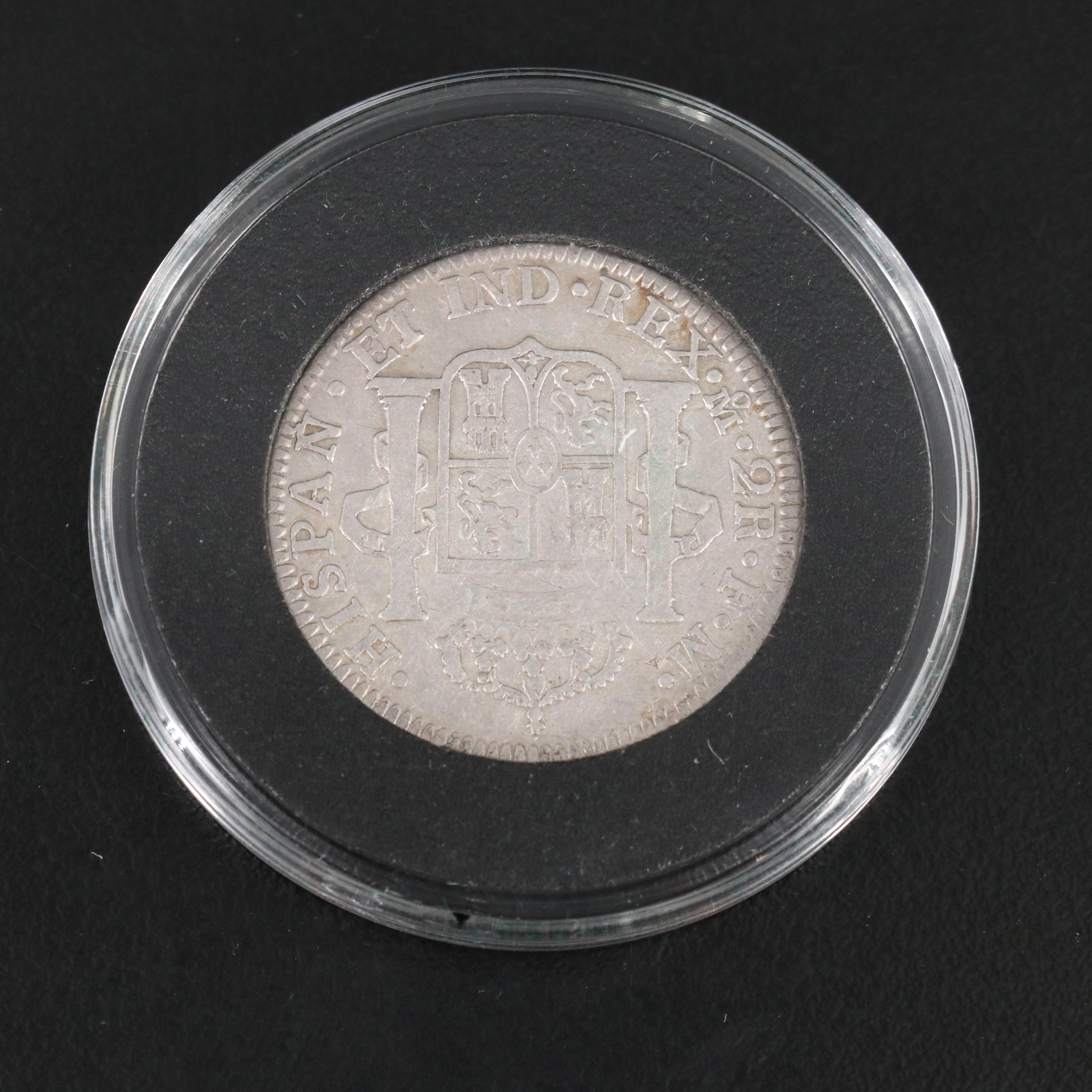 Set of five Spanish Colonial Silver Coins