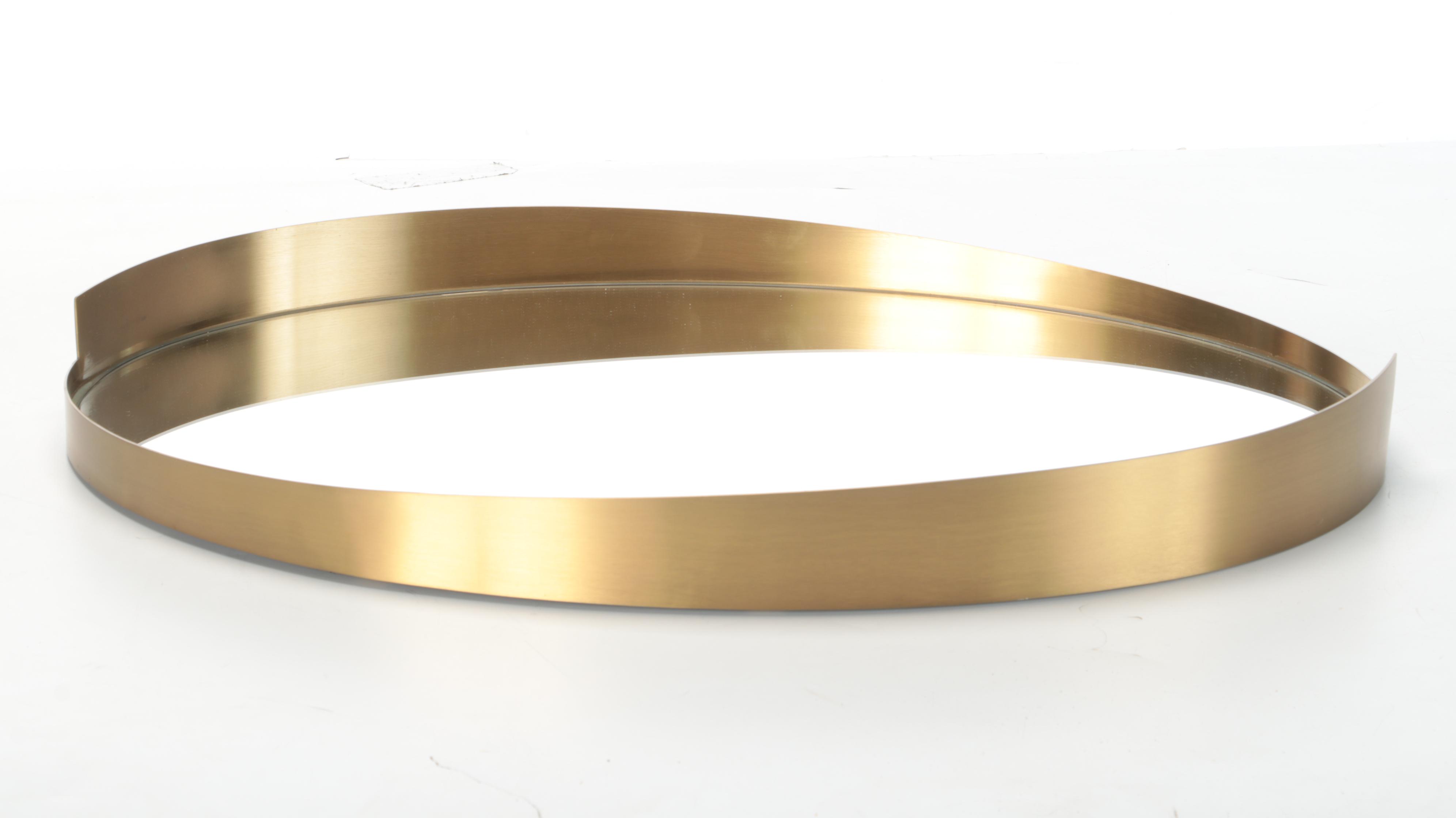 Howard Elliott Collection Modernist Style Intrepid Oval Wall Mirror