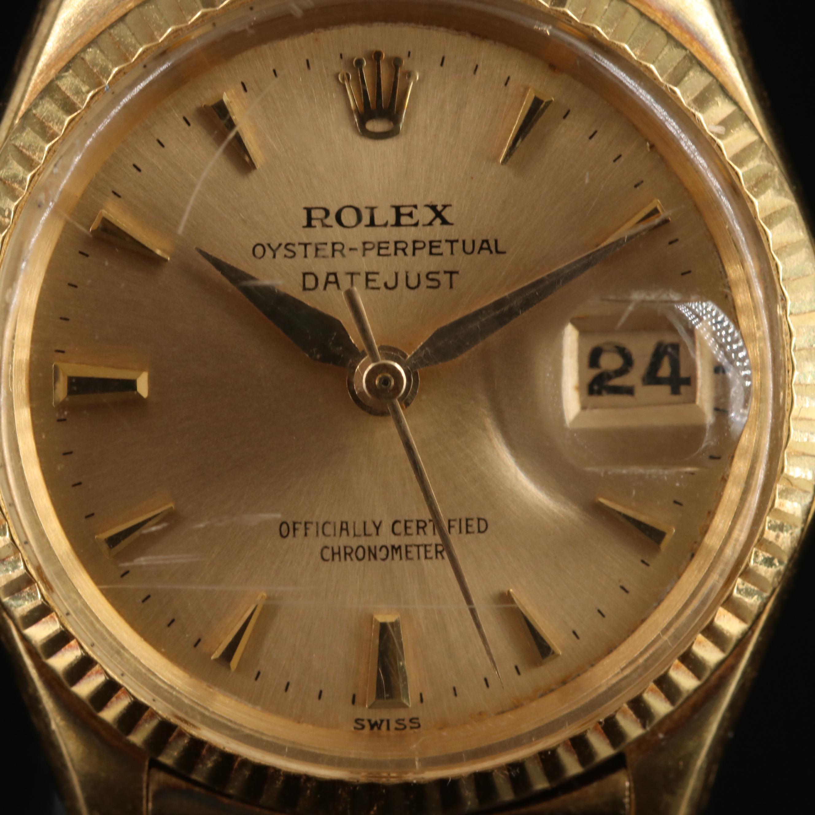 1957-58 Rolex 18K Datejust with 14K Custom Bracelet