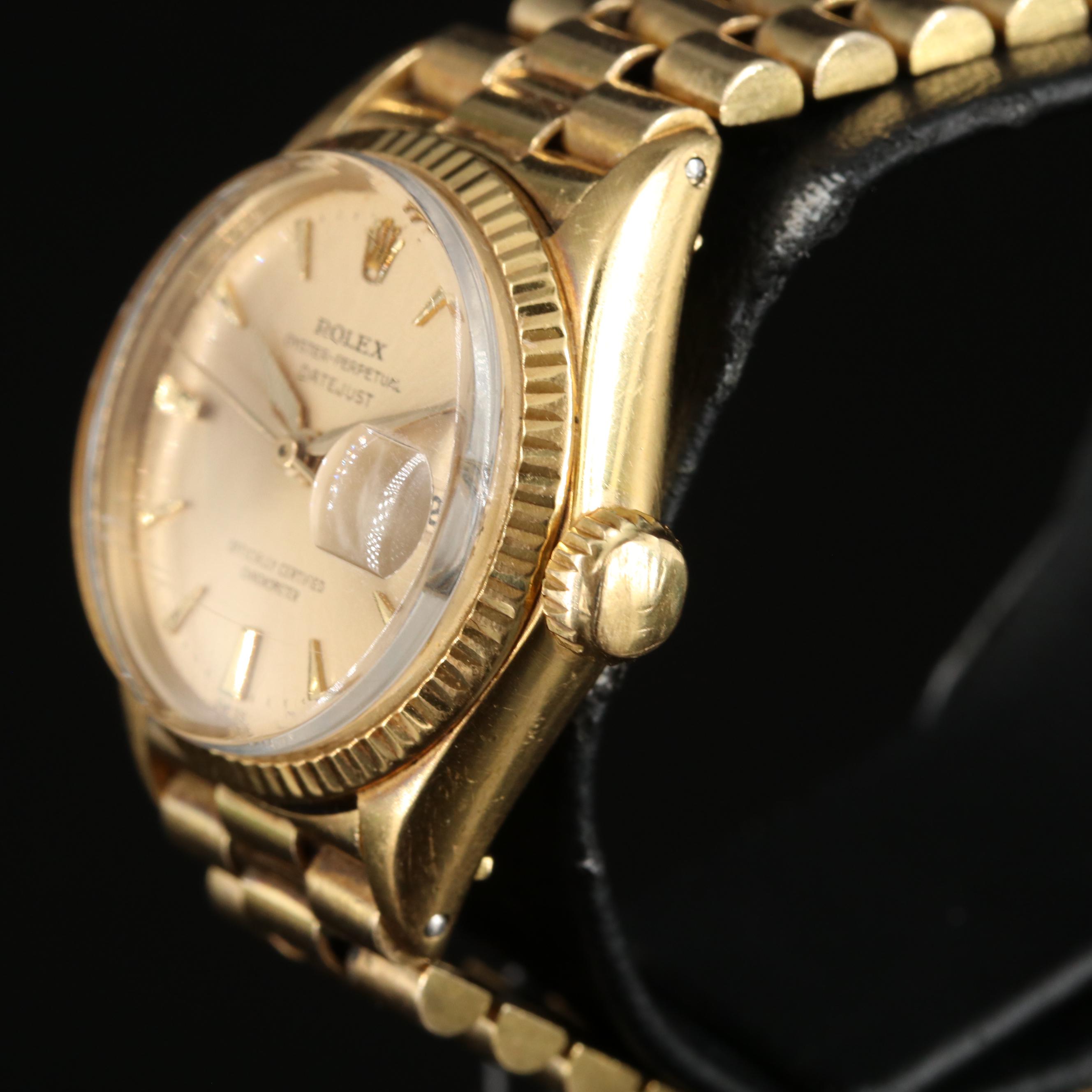 1957-58 Rolex 18K Datejust with 14K Custom Bracelet