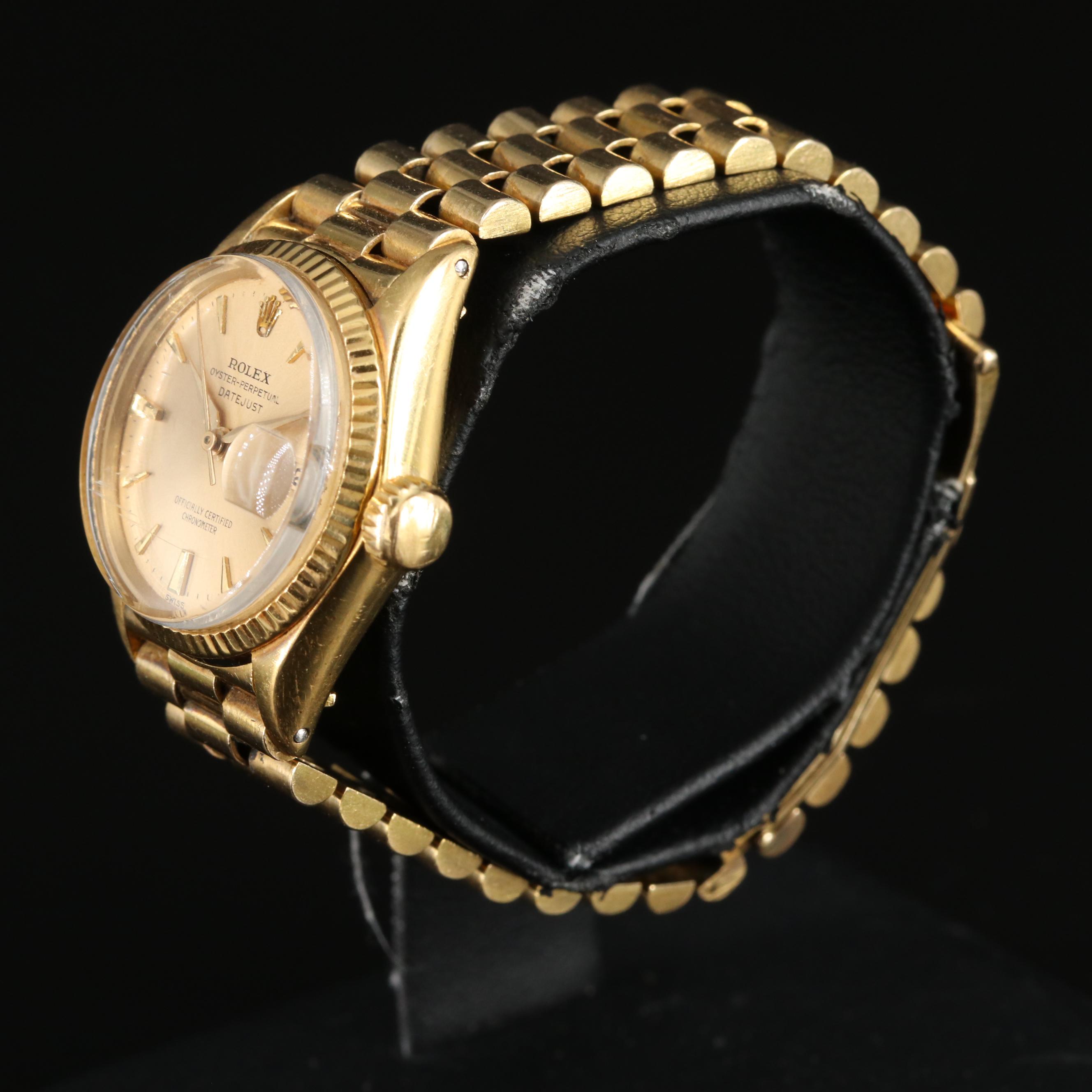 1957-58 Rolex 18K Datejust with 14K Custom Bracelet