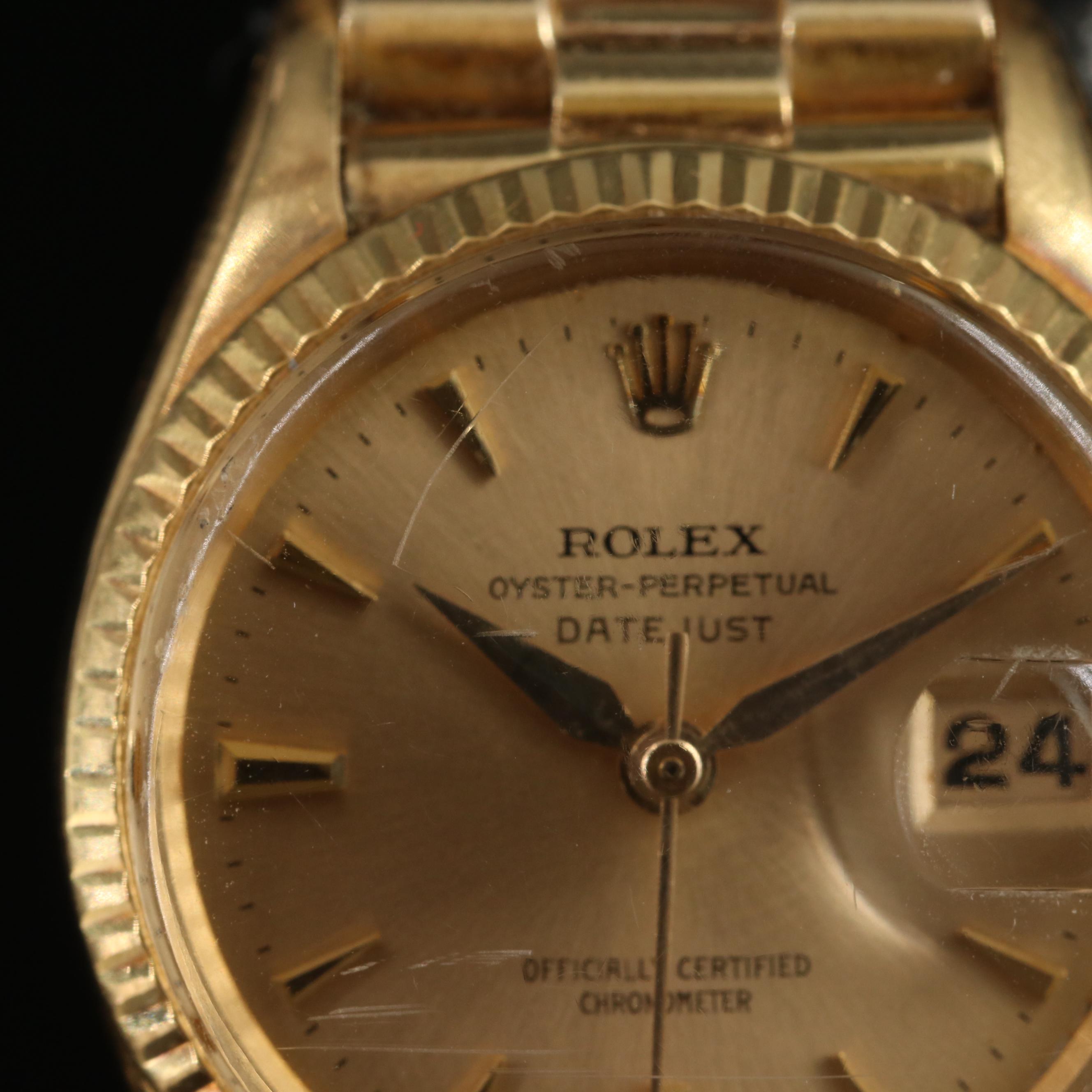1957-58 Rolex 18K Datejust with 14K Custom Bracelet