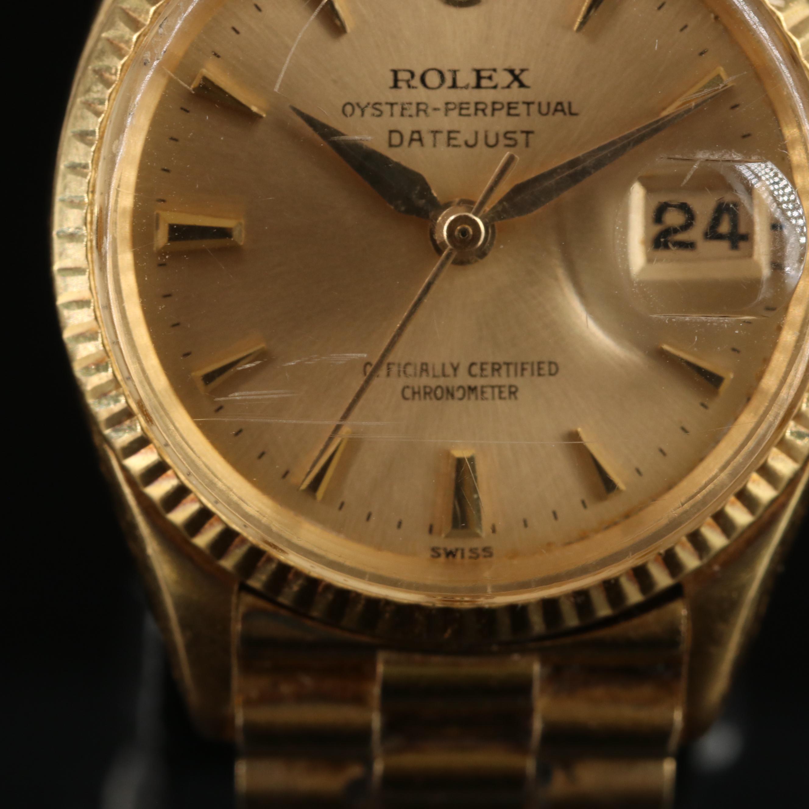 1957-58 Rolex 18K Datejust with 14K Custom Bracelet
