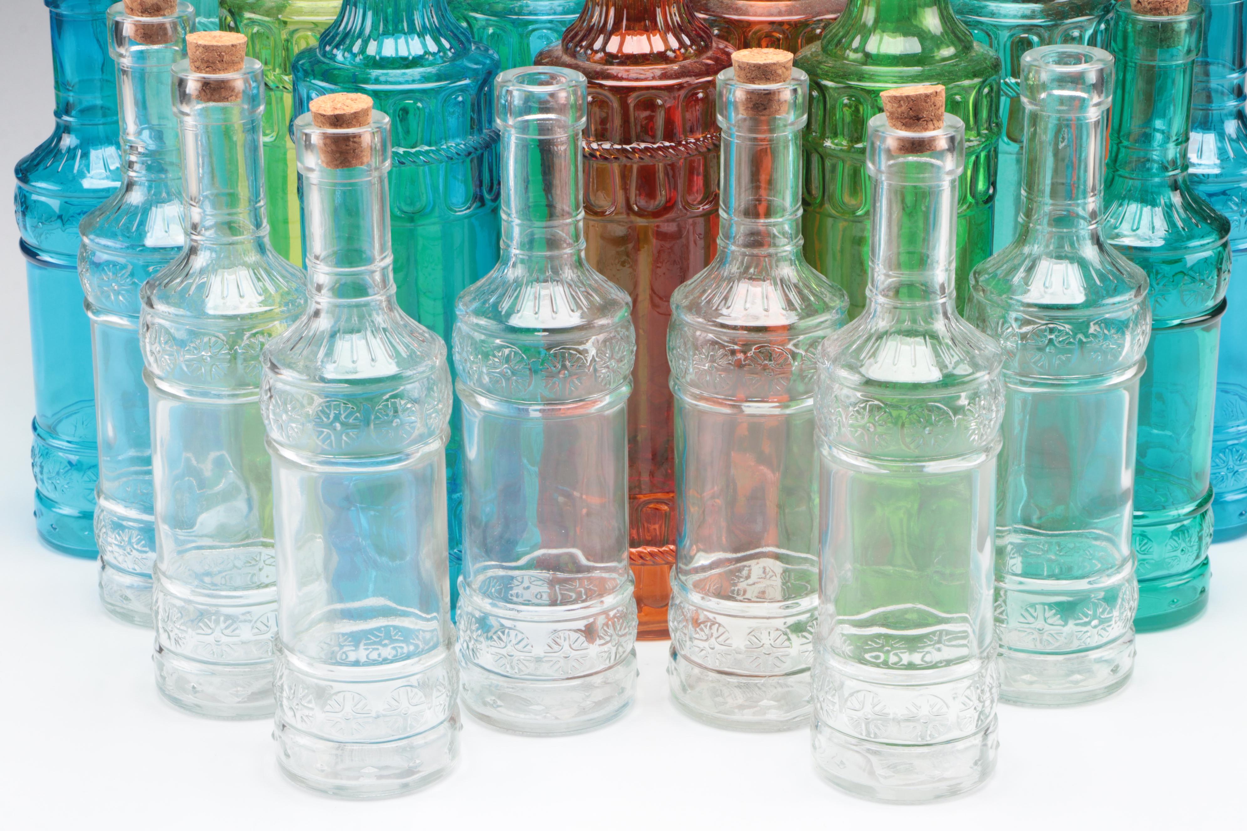 Colorful Glass Bottle Collection