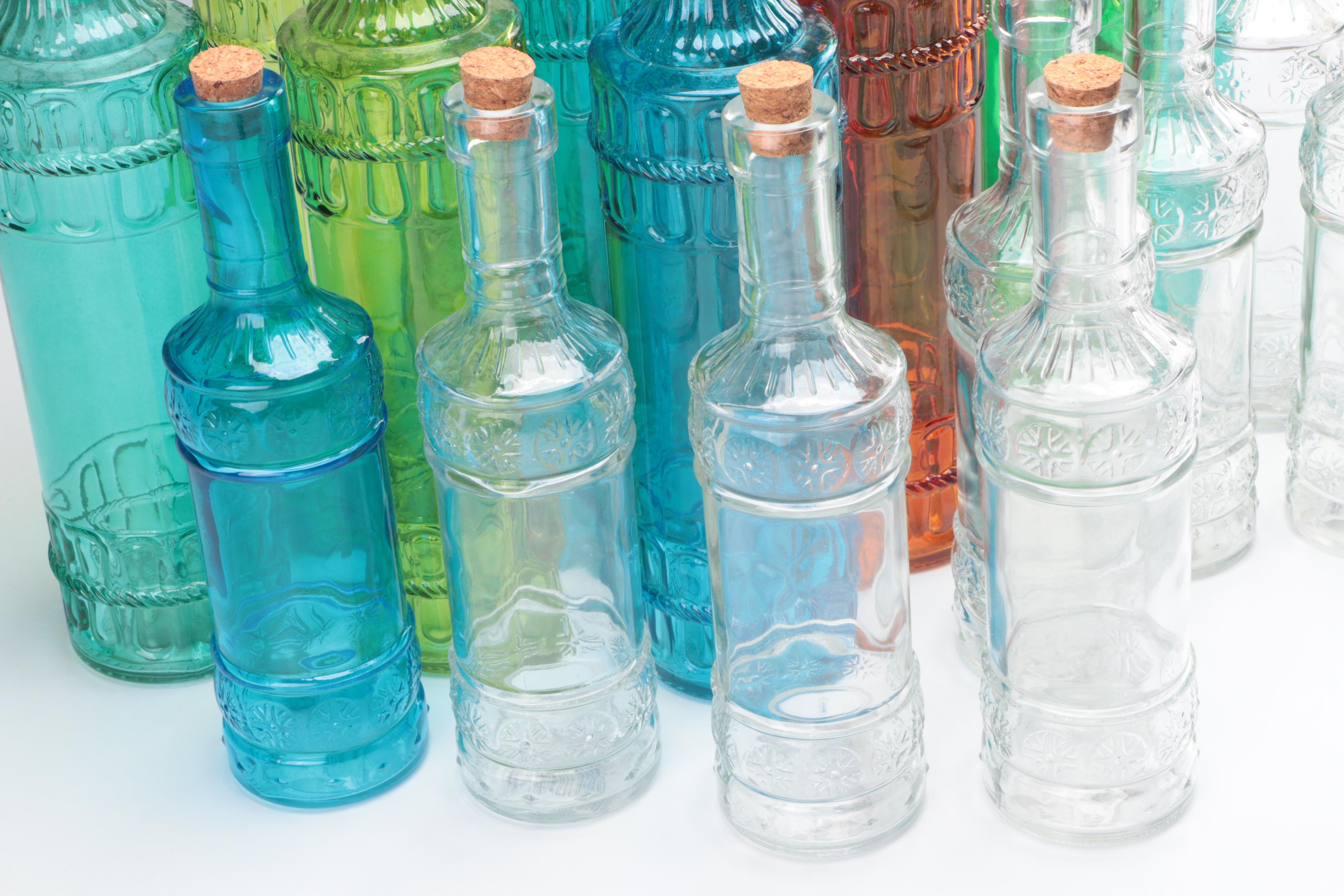 Colorful Glass Bottle Collection