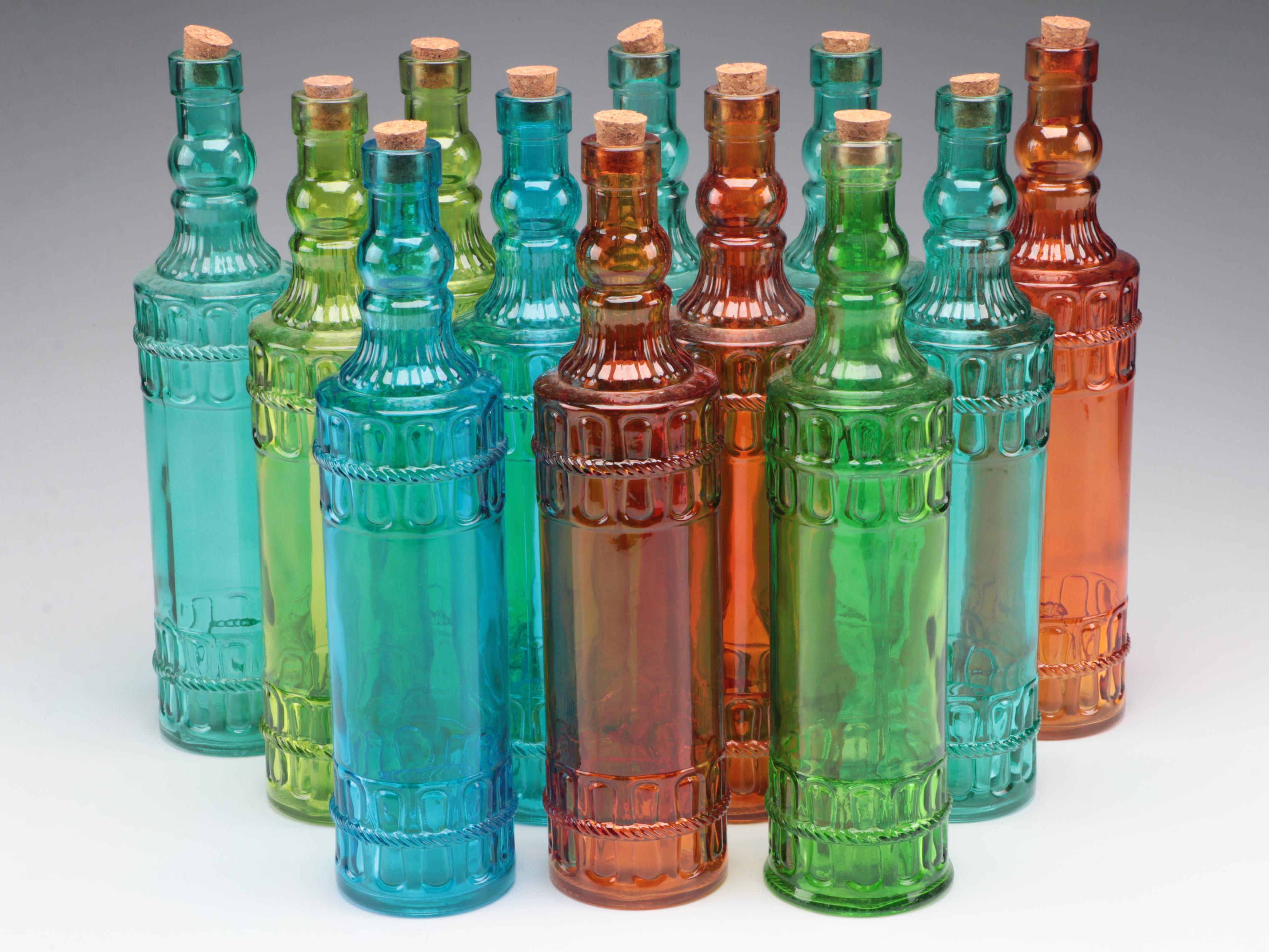Colorful Glass Bottle Collection