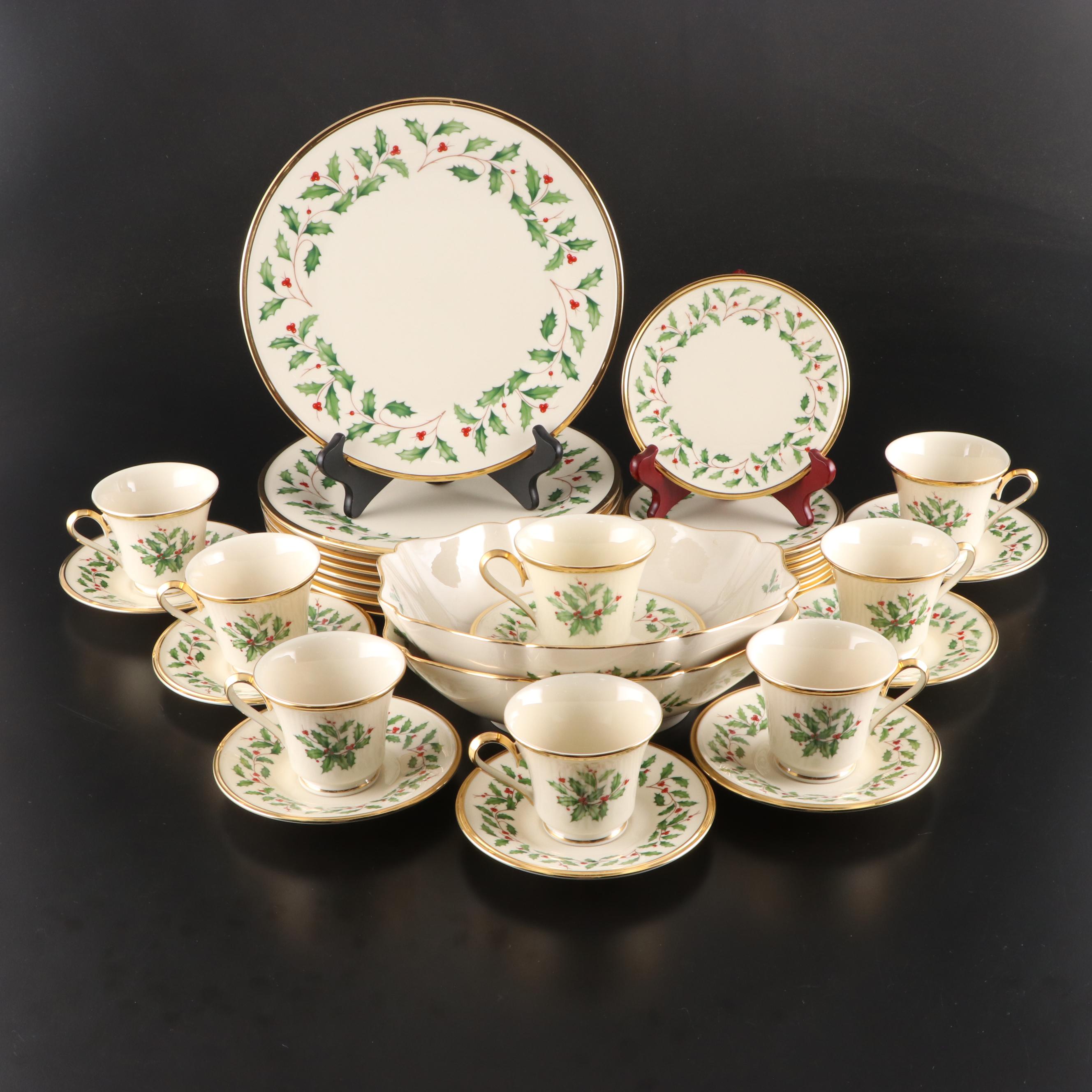 Lenox "Holiday" Porcelain Dinnerware and Serving Bowls