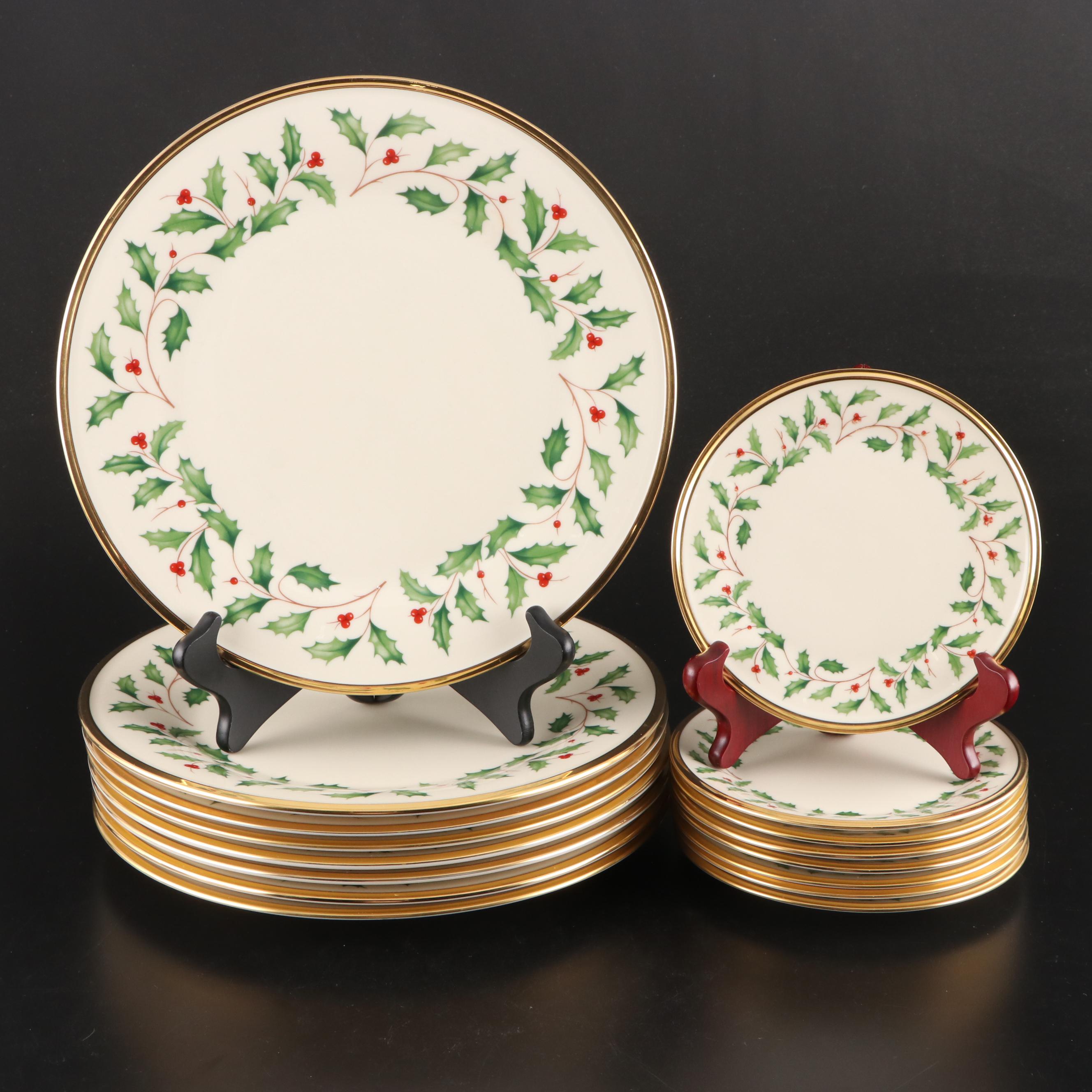 Lenox "Holiday" Porcelain Dinnerware and Serving Bowls