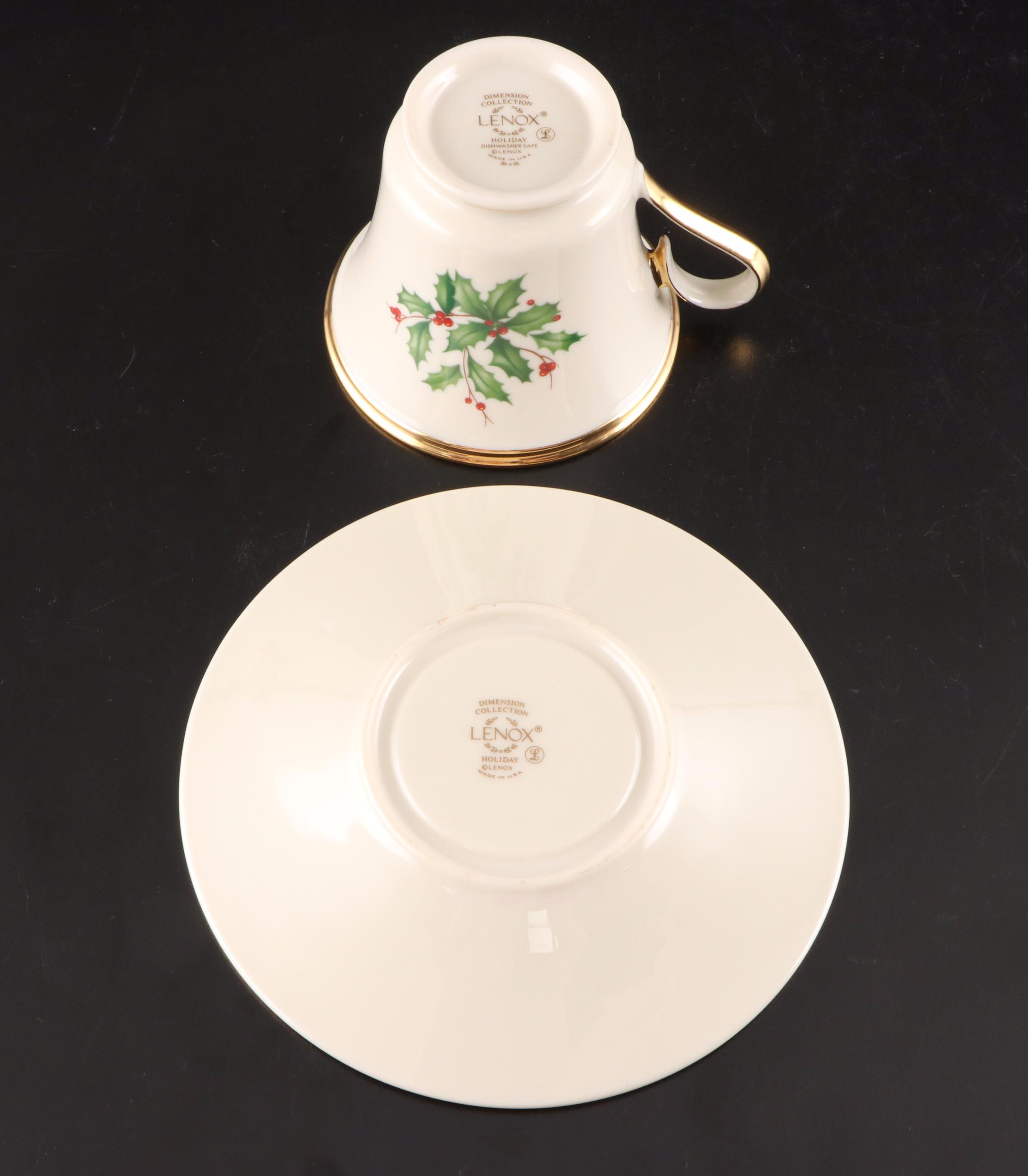 Lenox "Holiday" Porcelain Dinnerware and Serving Bowls