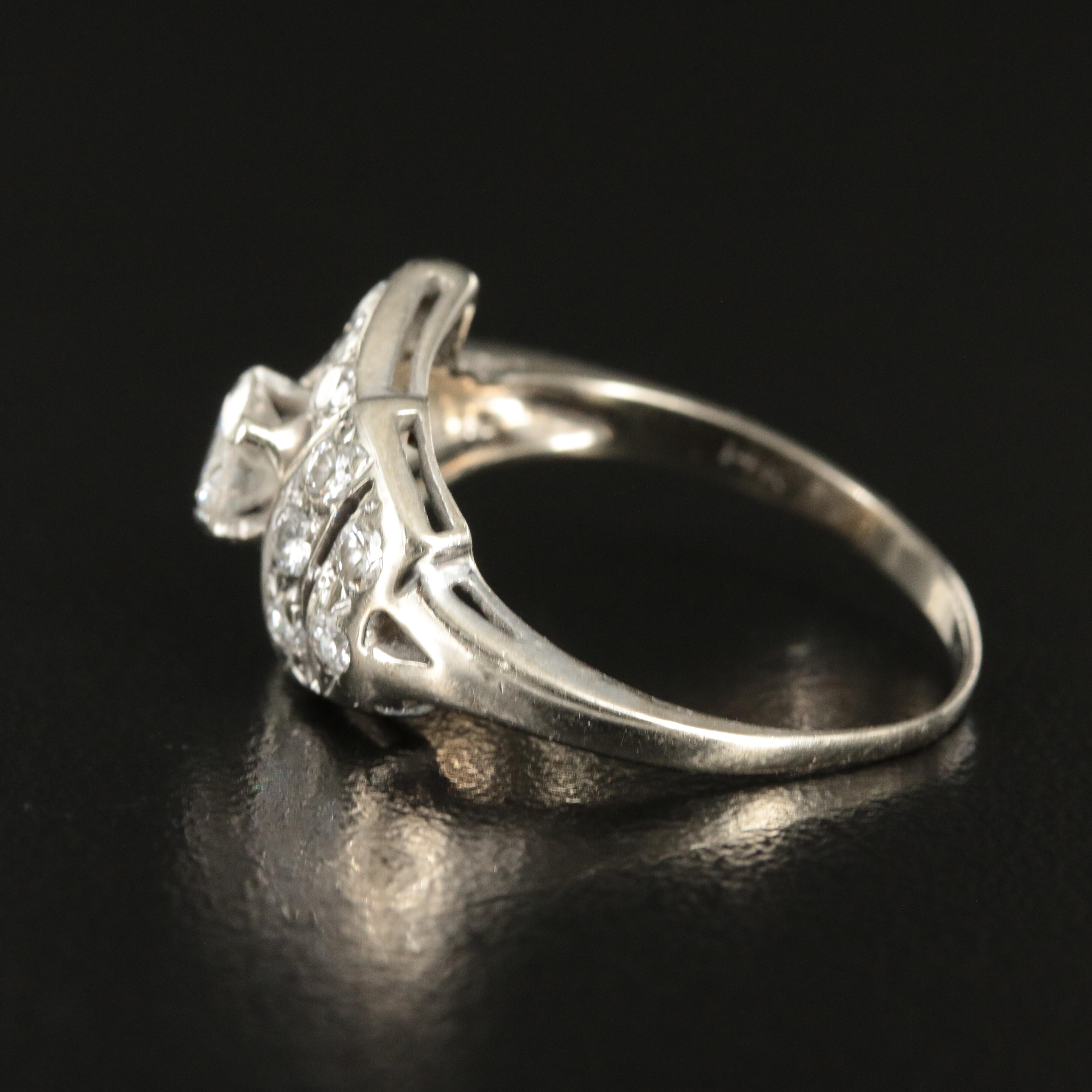 Vintage 14K 0.92 CTW Diamond Ring