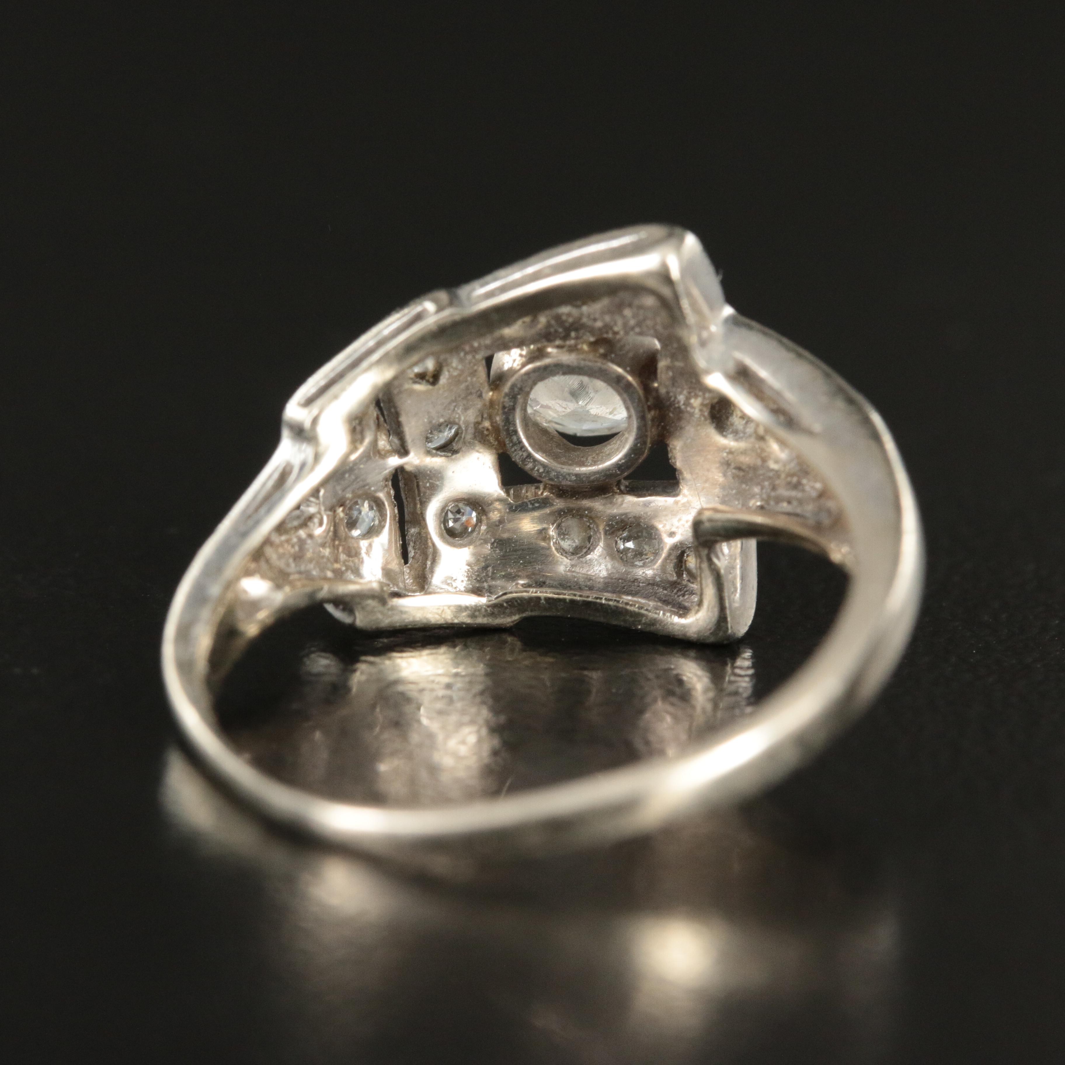 Vintage 14K 0.92 CTW Diamond Ring