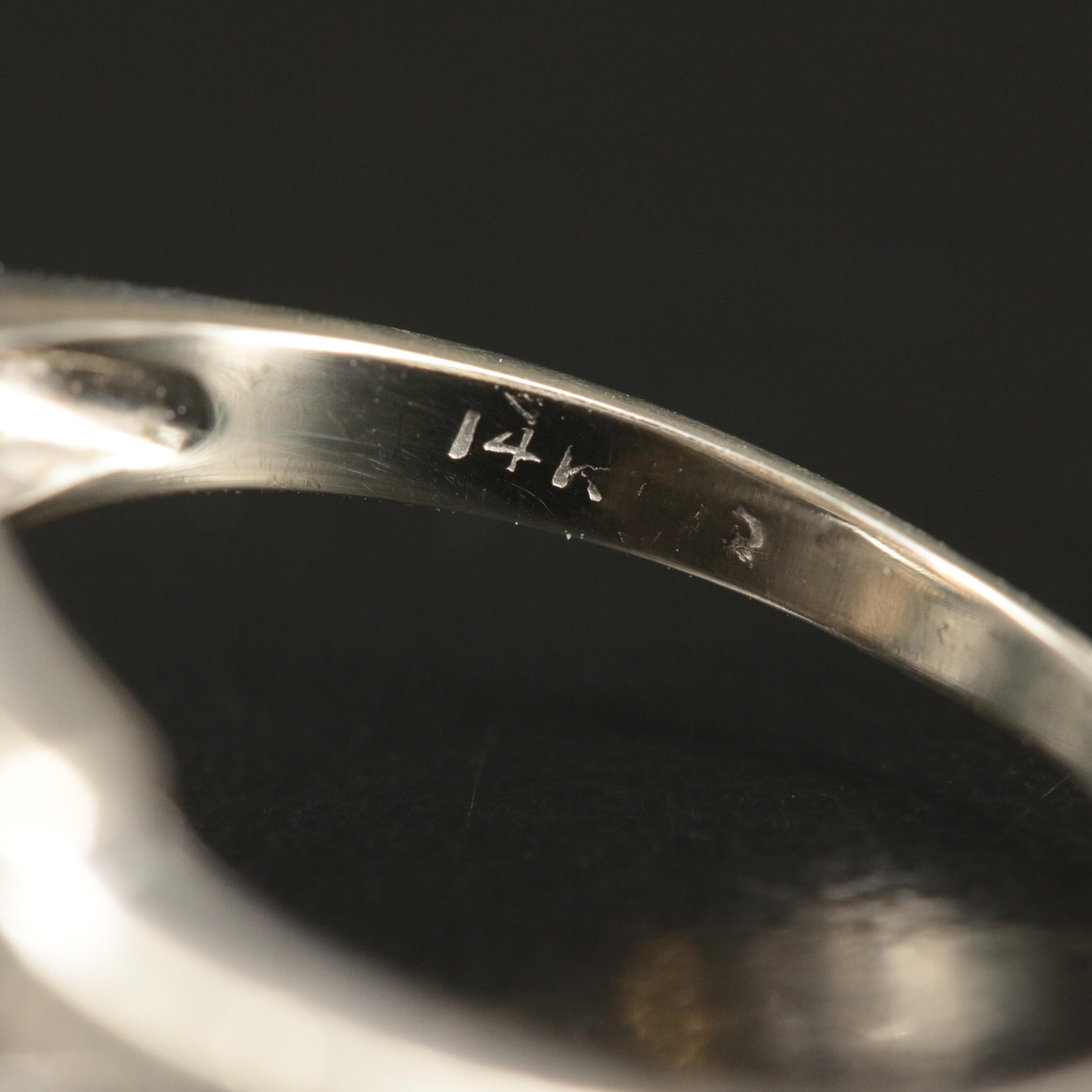 Vintage 14K 0.92 CTW Diamond Ring