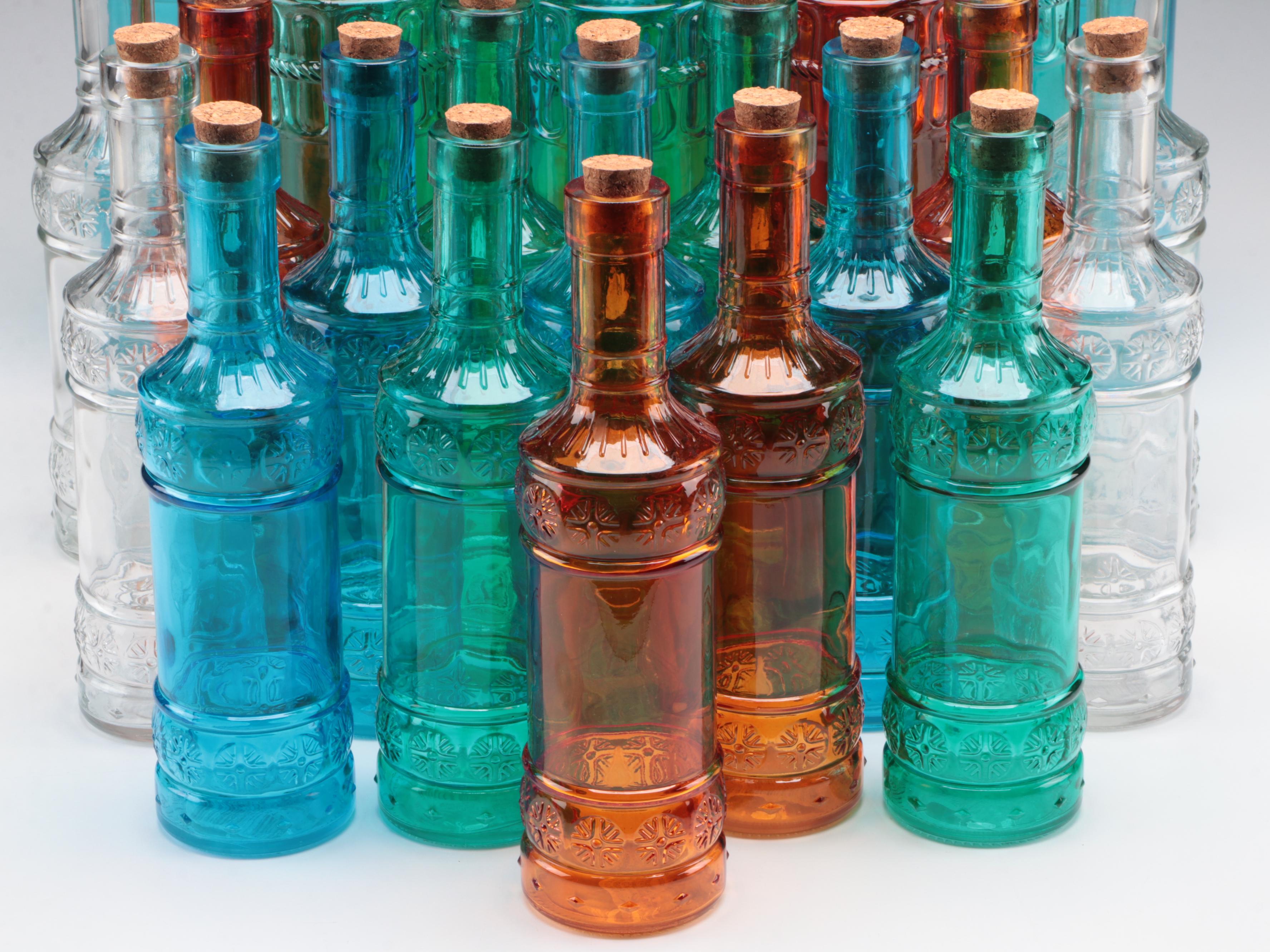 Colorful Glass Bottle Collection