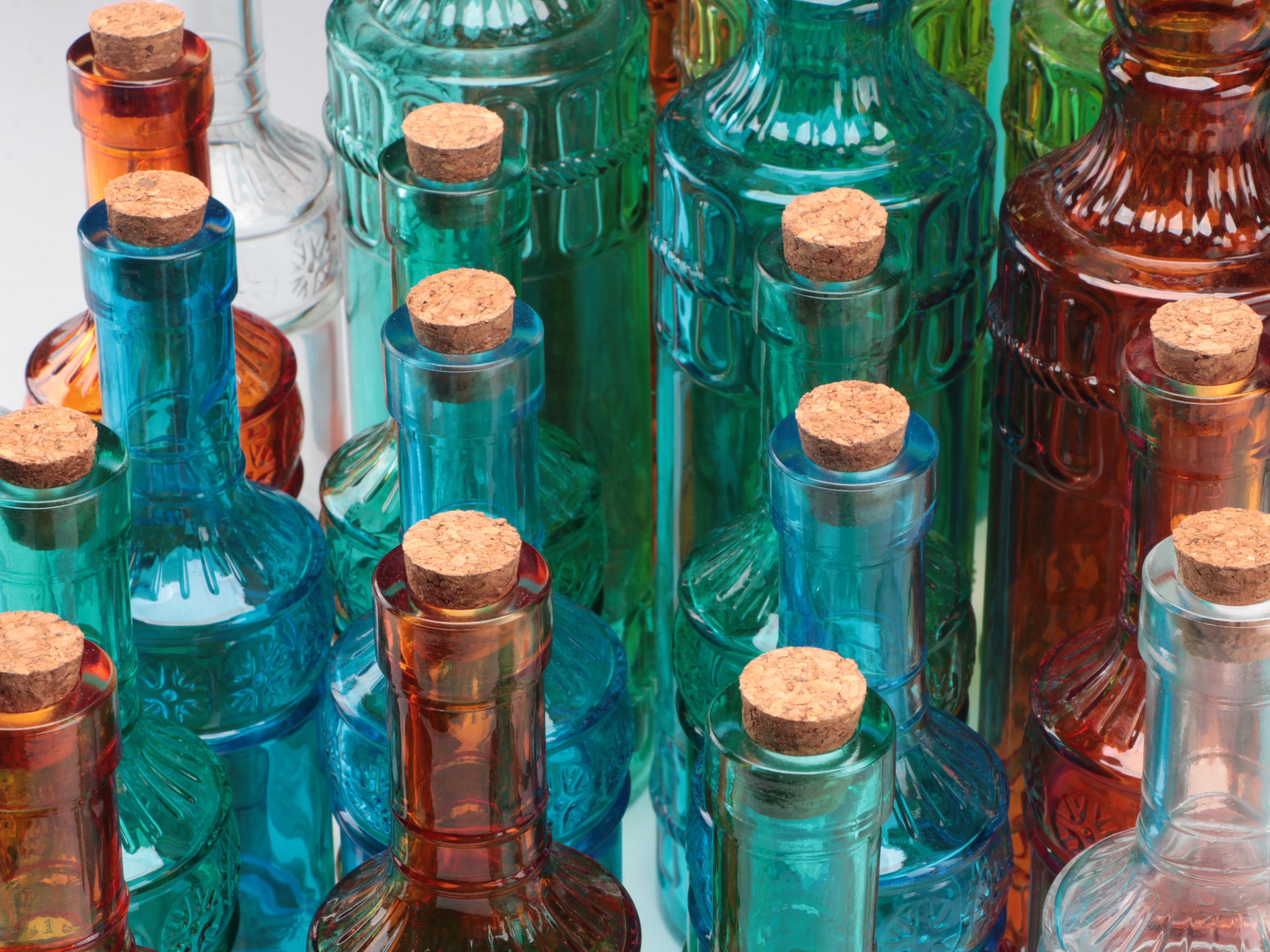 Colorful Glass Bottle Collection