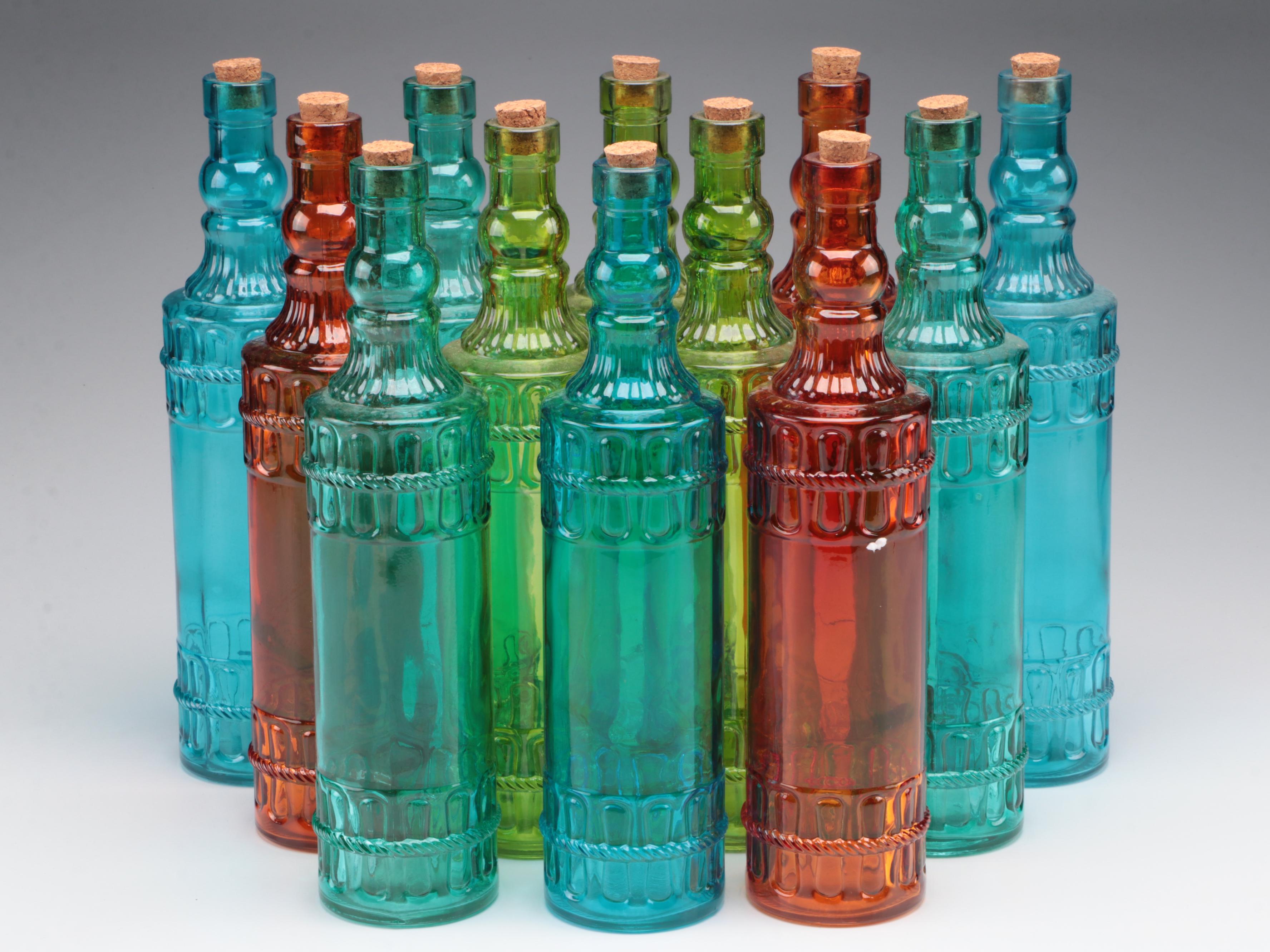 Colorful Glass Bottle Collection