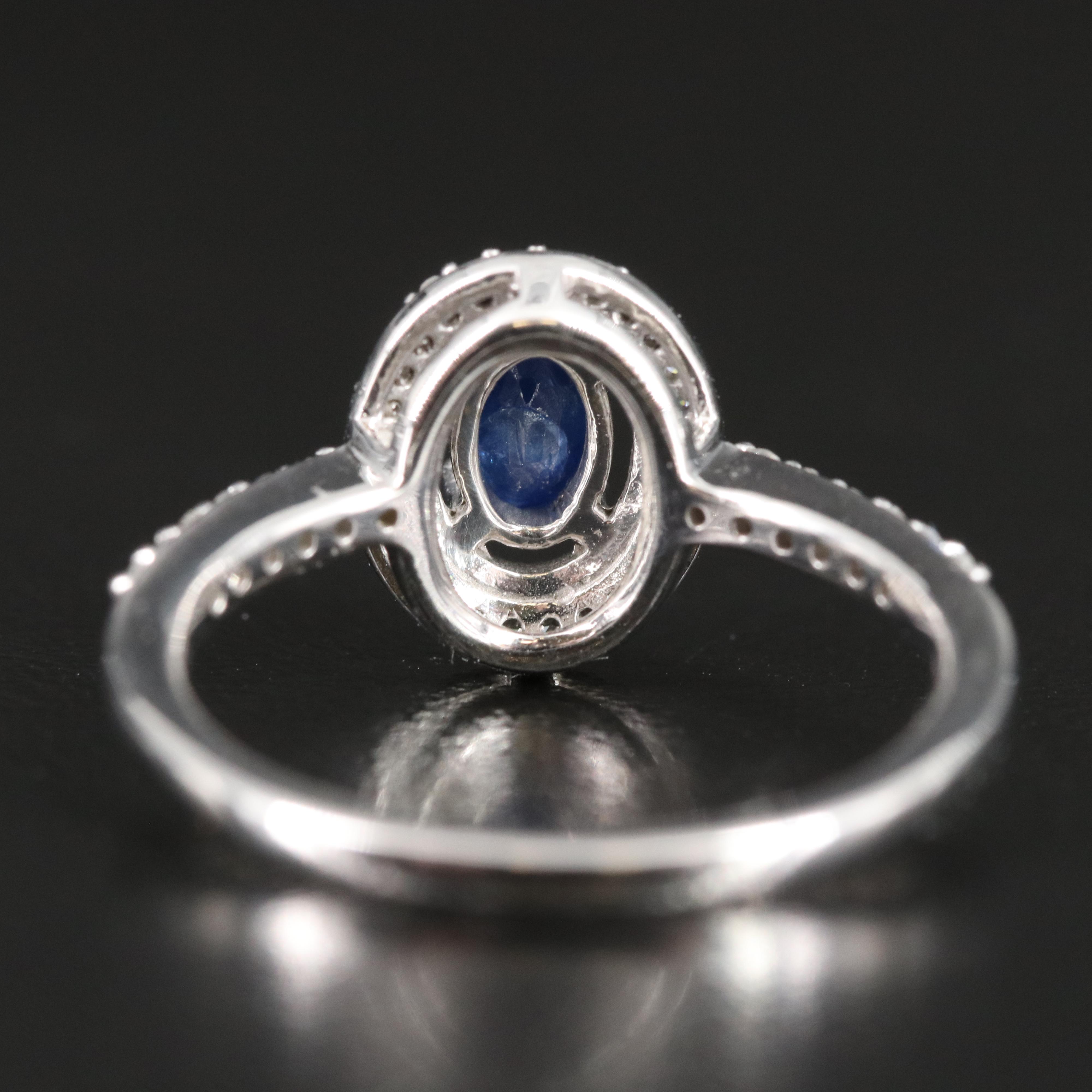10K Sapphire and Diamond Ring