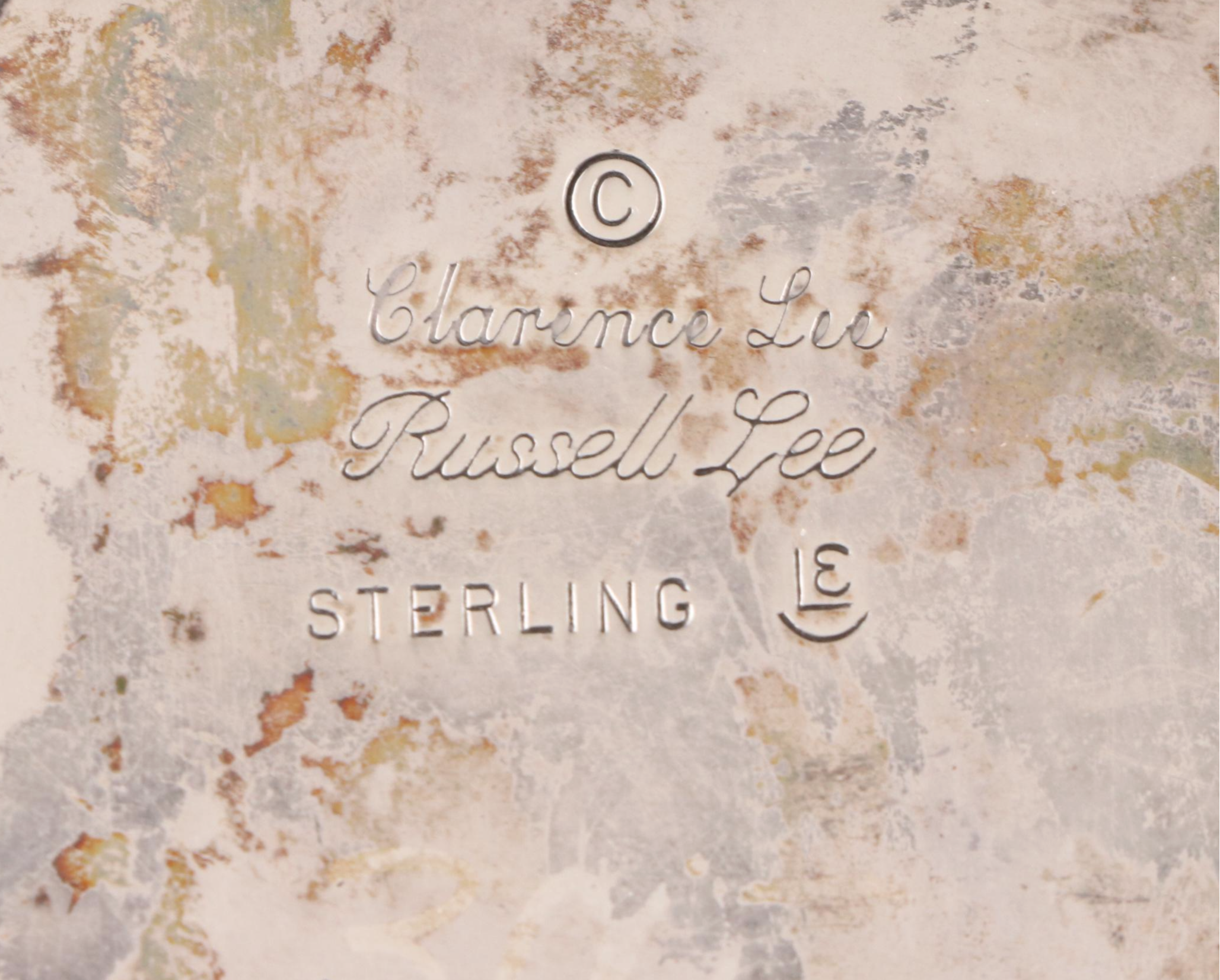 Clarence and Russell Lee Navajo Diné Sterling Storyteller Belt Buckle