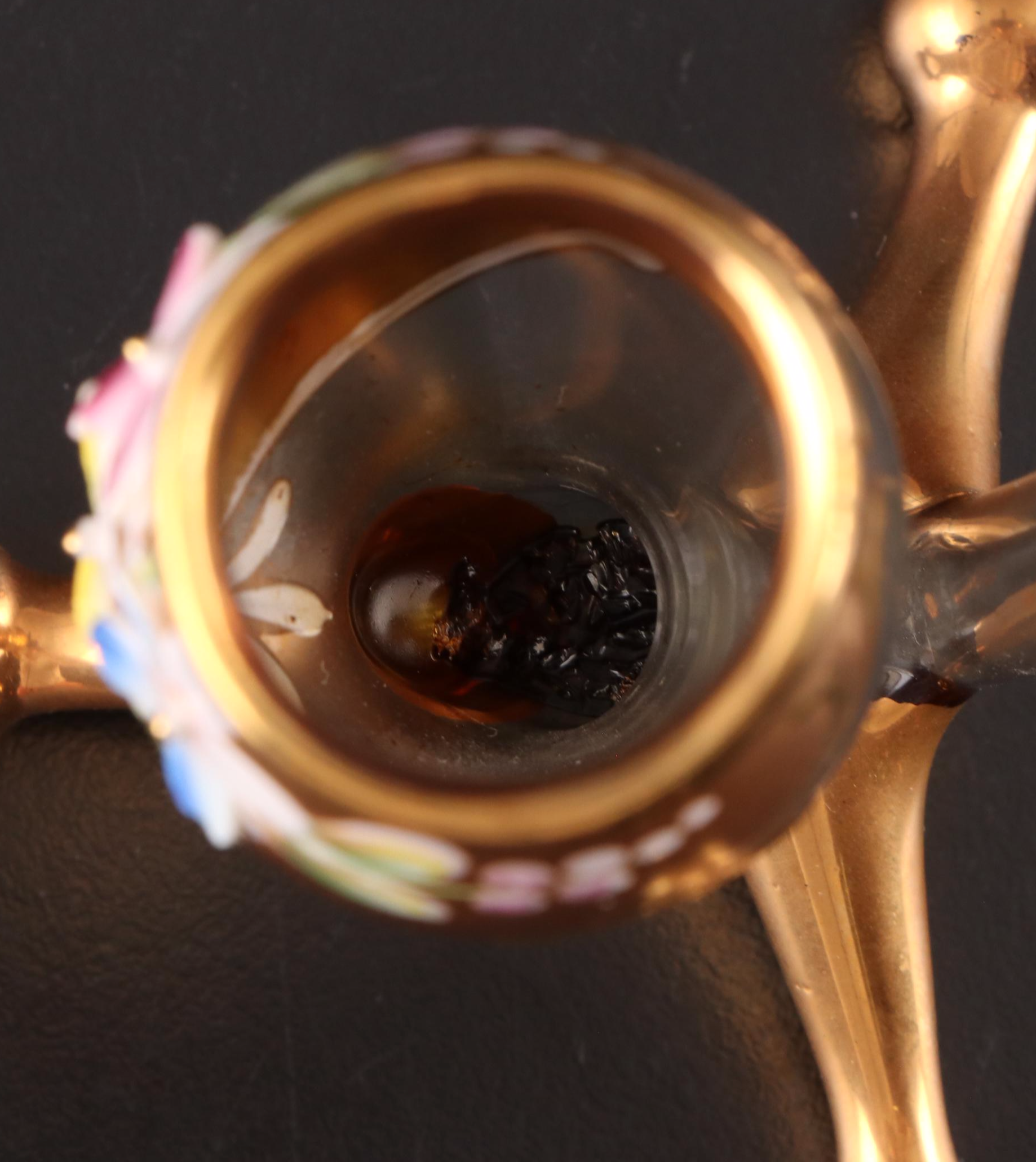 Bohemian Style Glass Pipe Shaped Wine Sippers, 20th Century