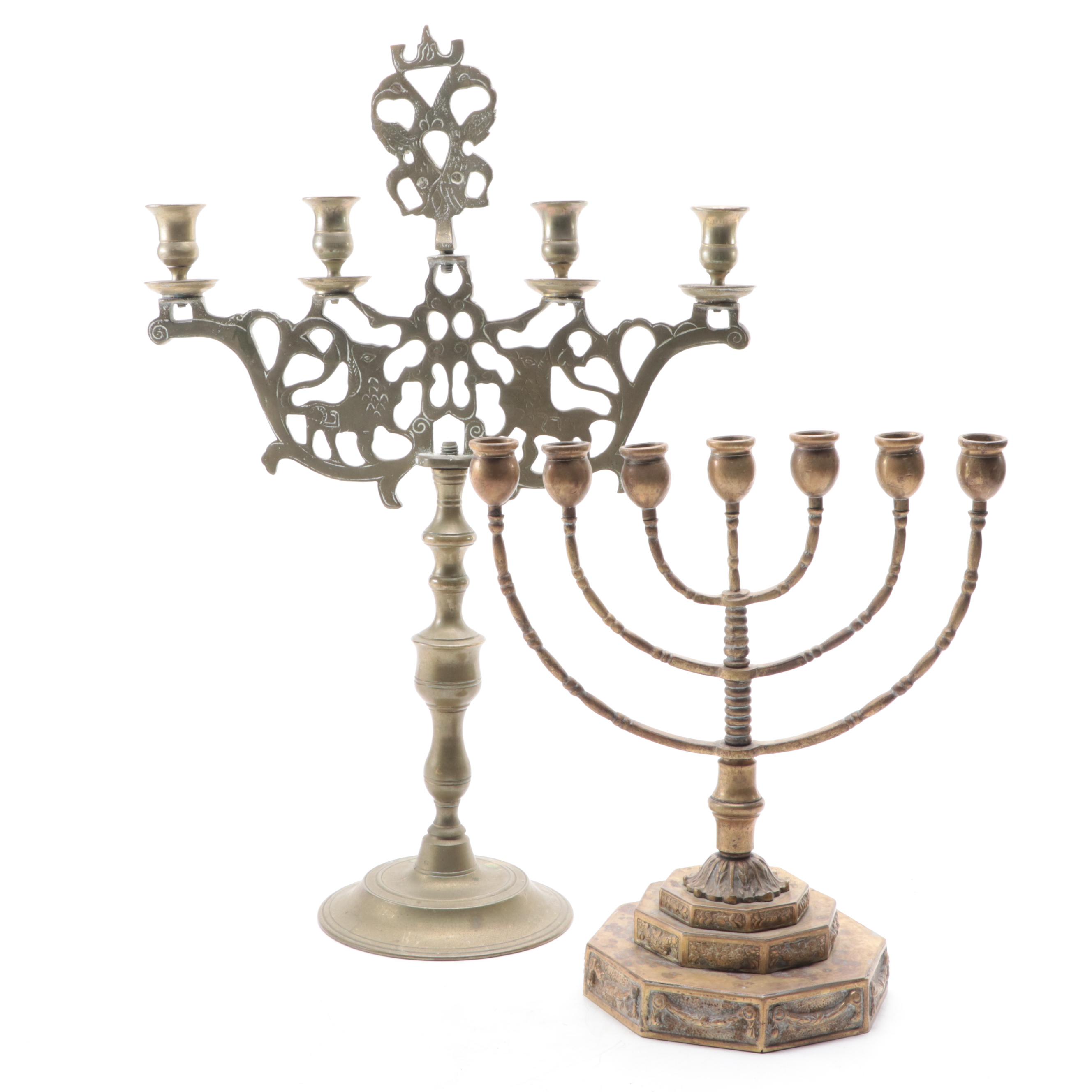 Polish Shabbat Candelabra with Shabbat Light