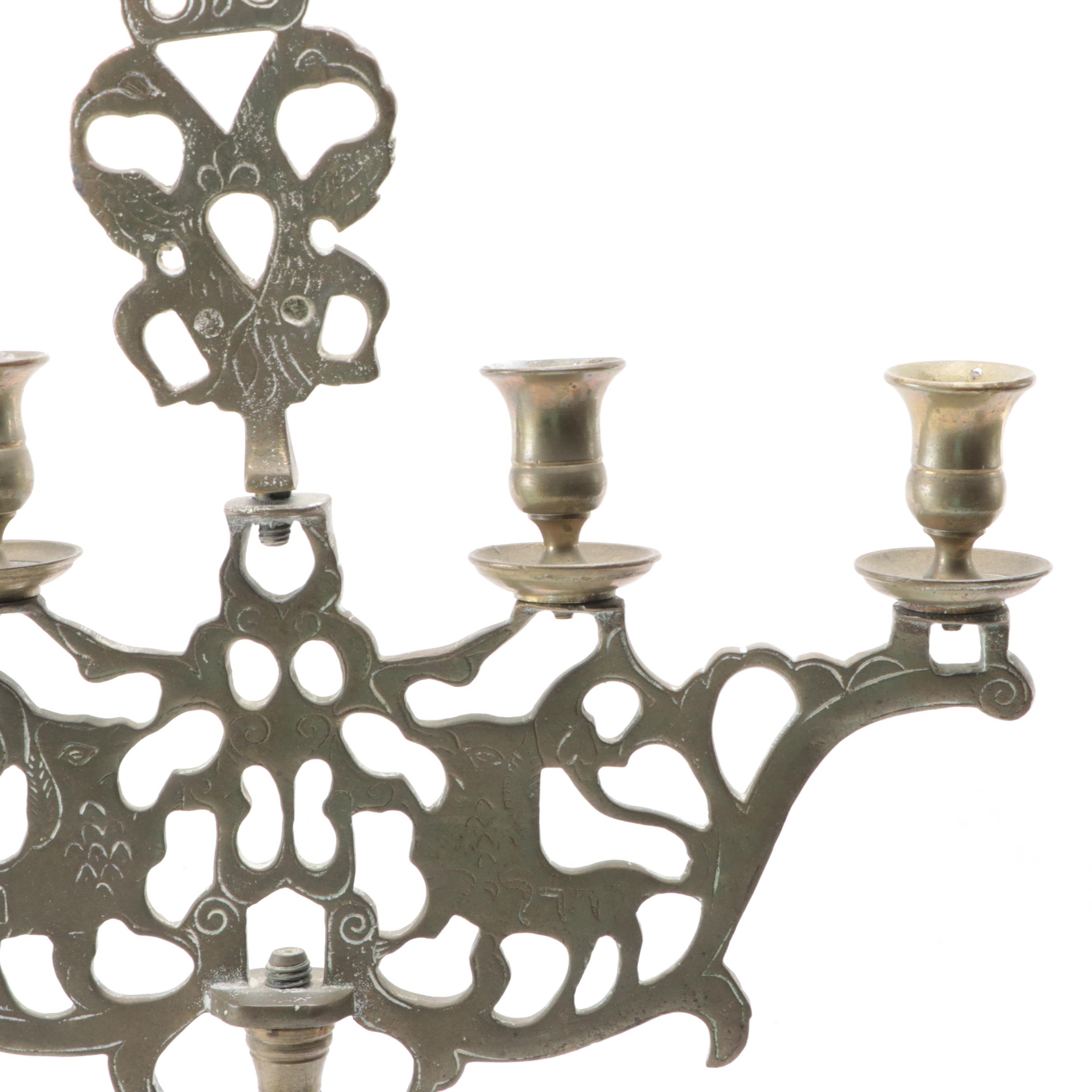 Polish Shabbat Candelabra with Shabbat Light