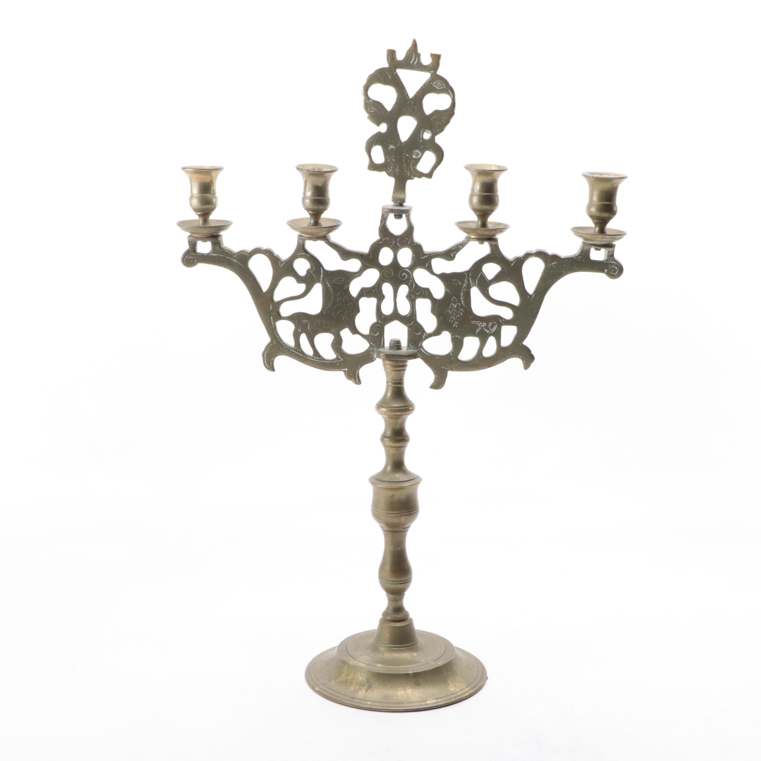 Polish Shabbat Candelabra with Shabbat Light