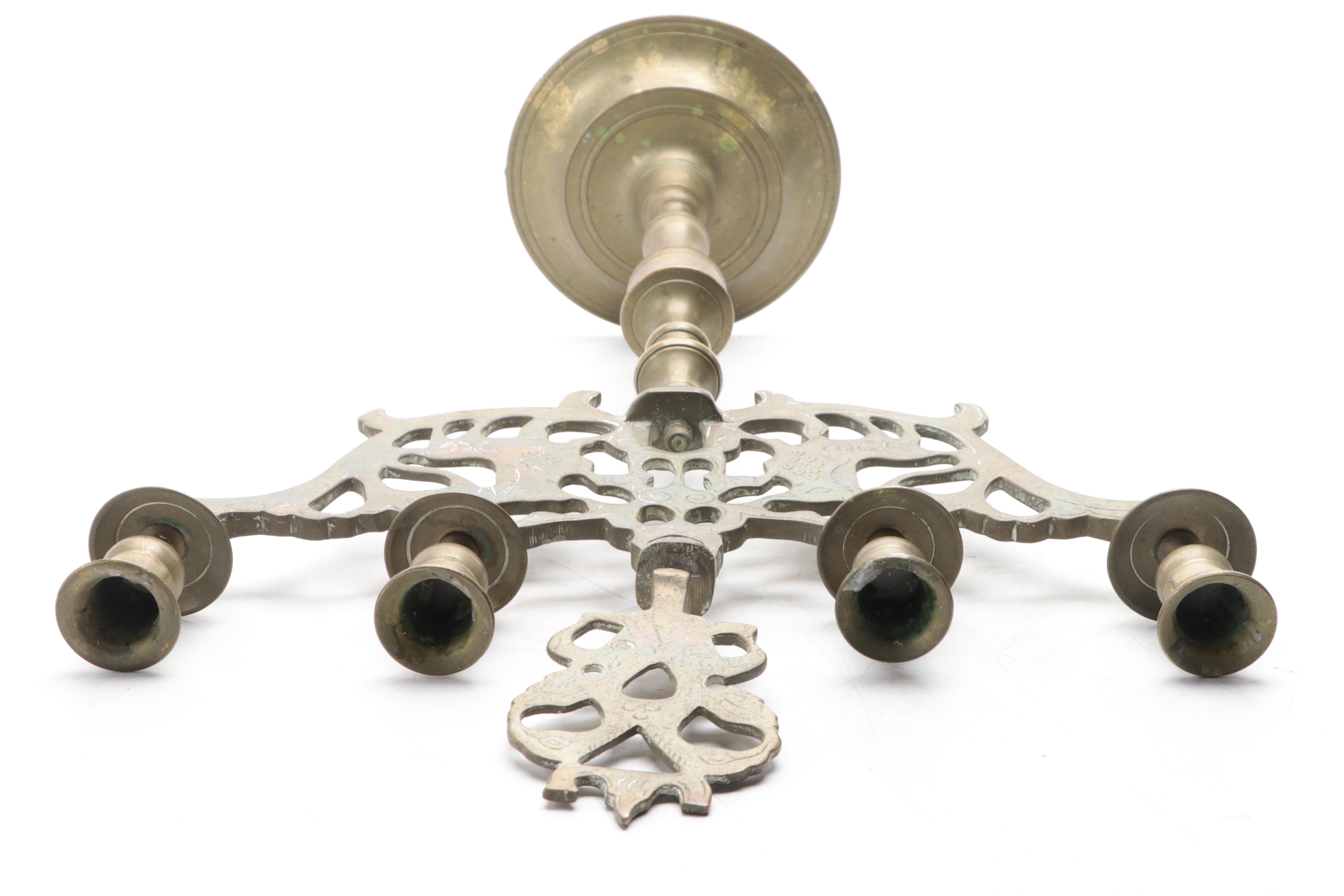 Polish Shabbat Candelabra with Shabbat Light