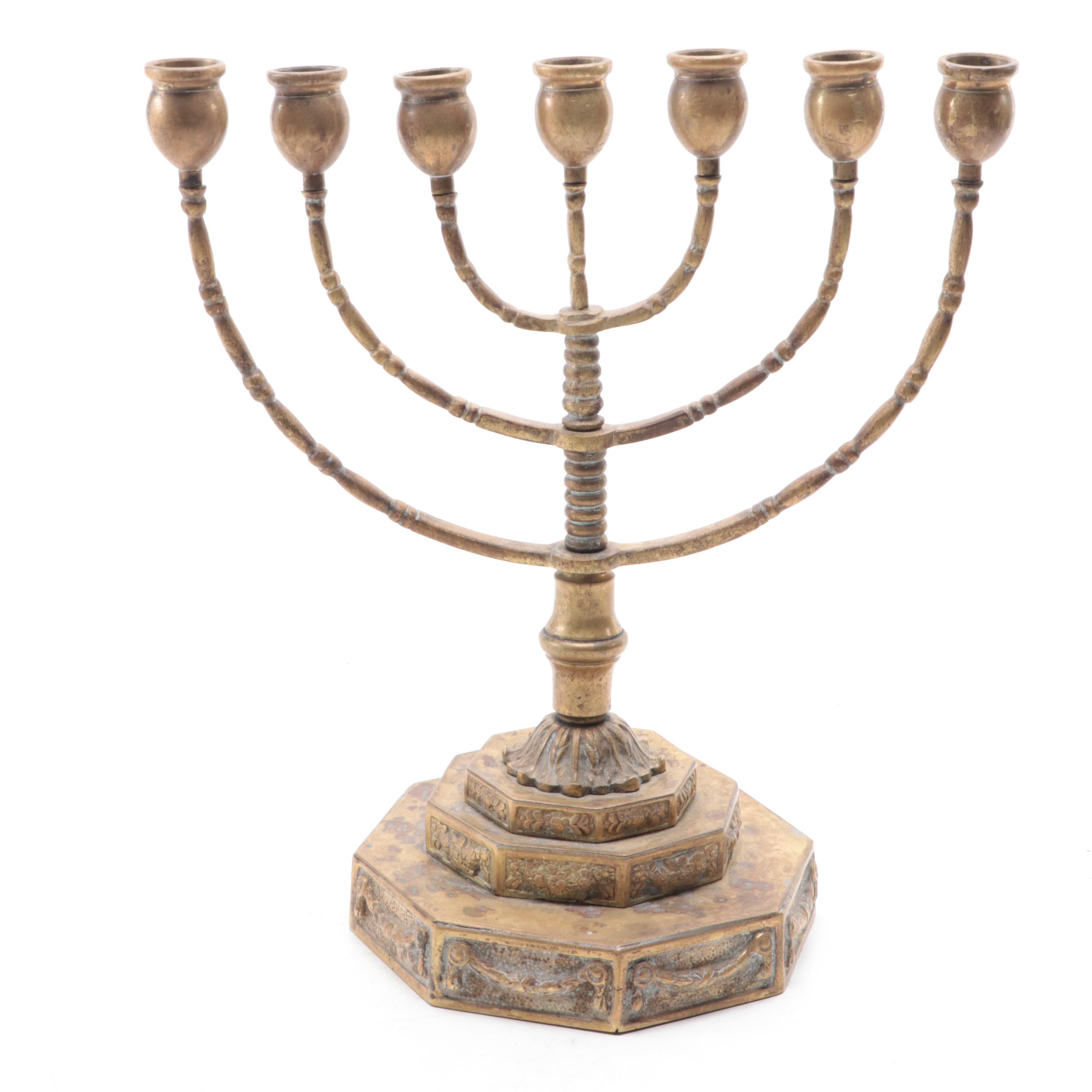 Polish Shabbat Candelabra with Shabbat Light