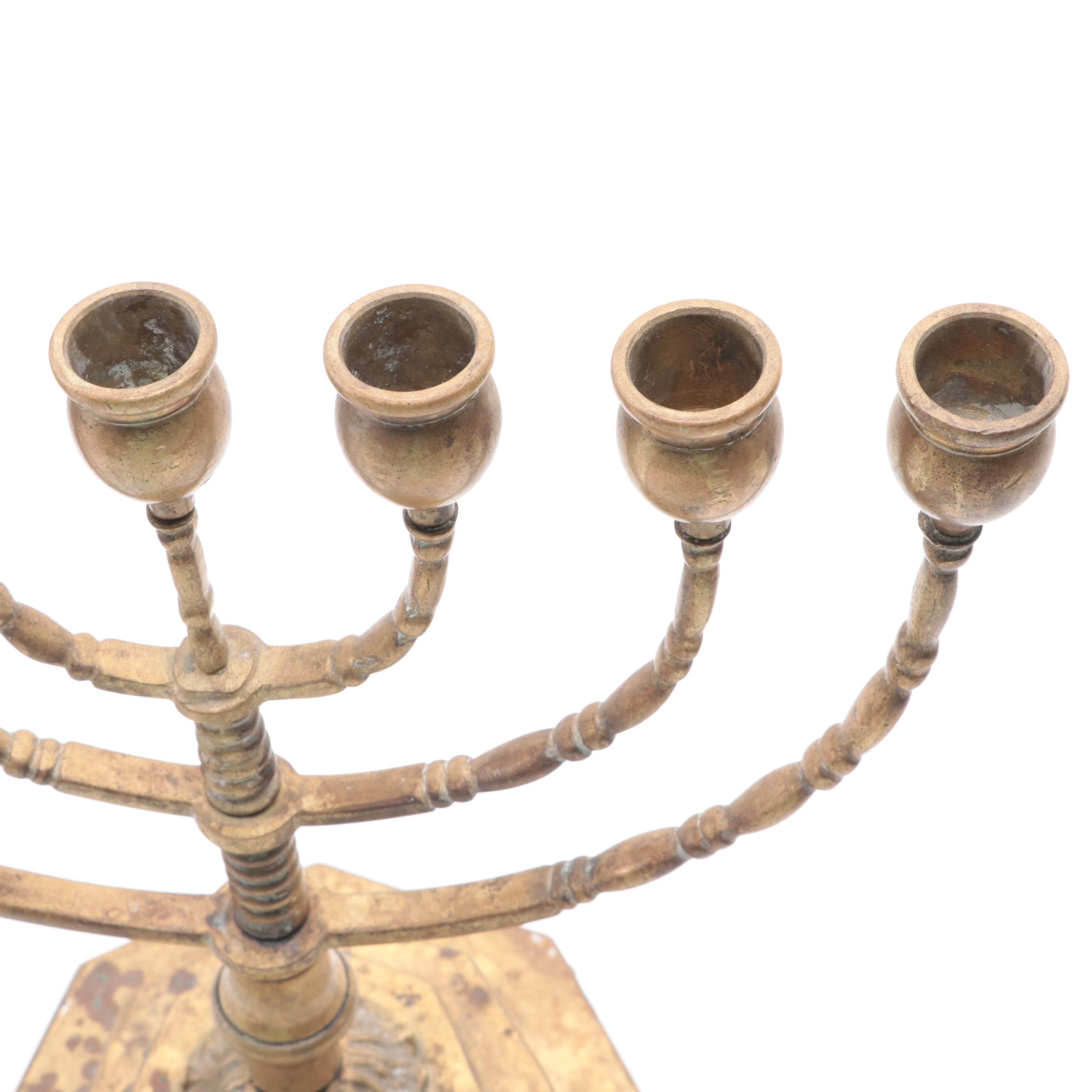 Polish Shabbat Candelabra with Shabbat Light