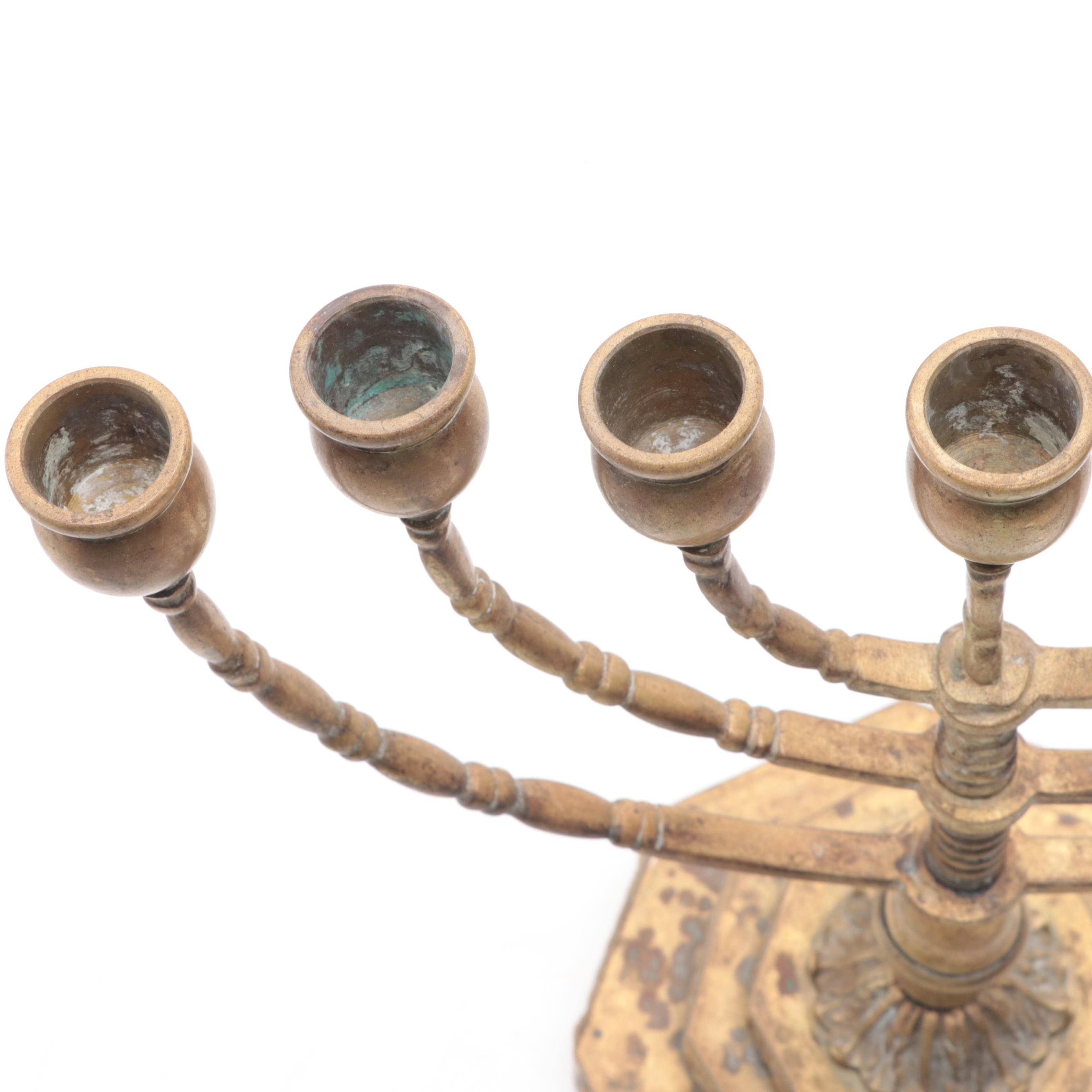 Polish Shabbat Candelabra with Shabbat Light