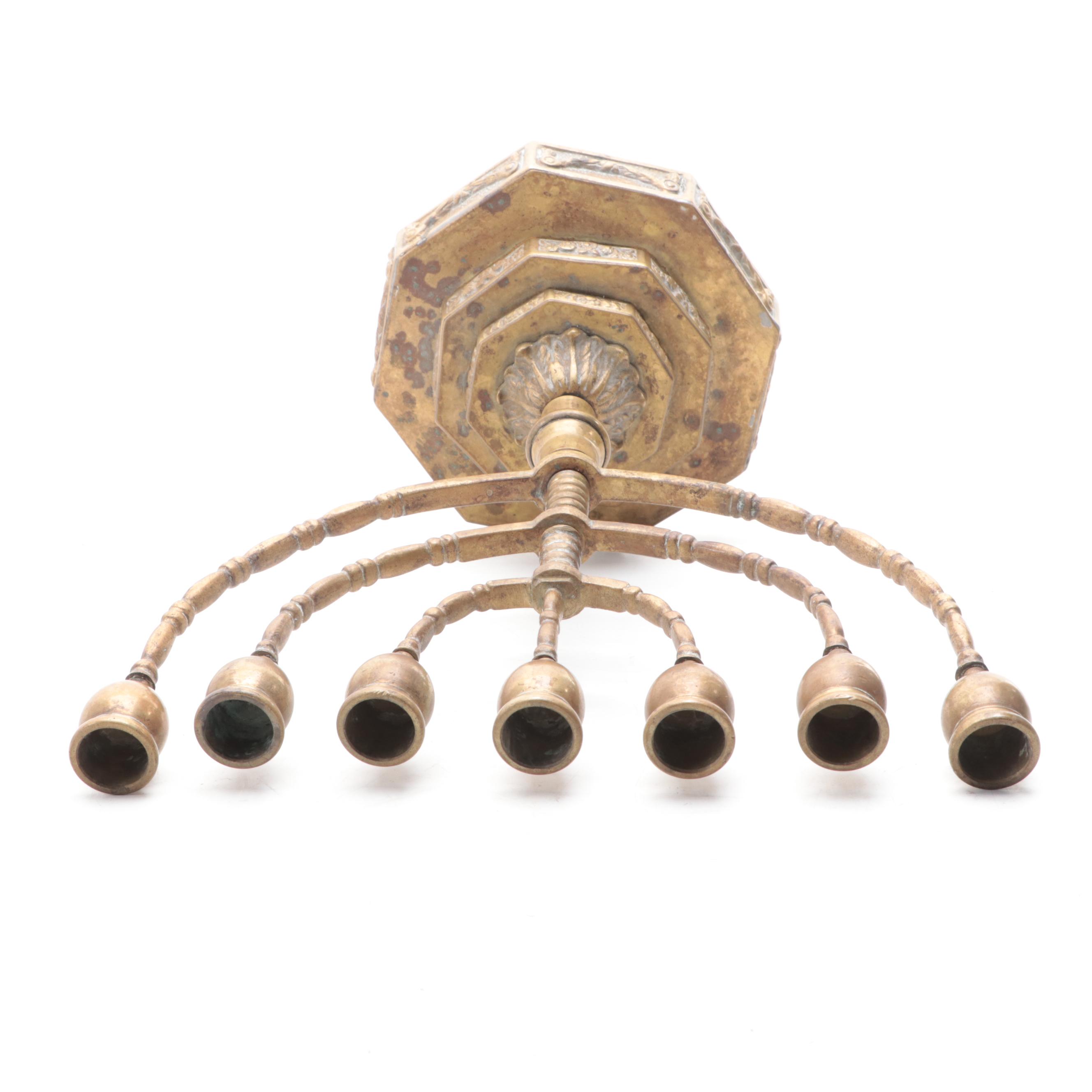 Polish Shabbat Candelabra with Shabbat Light