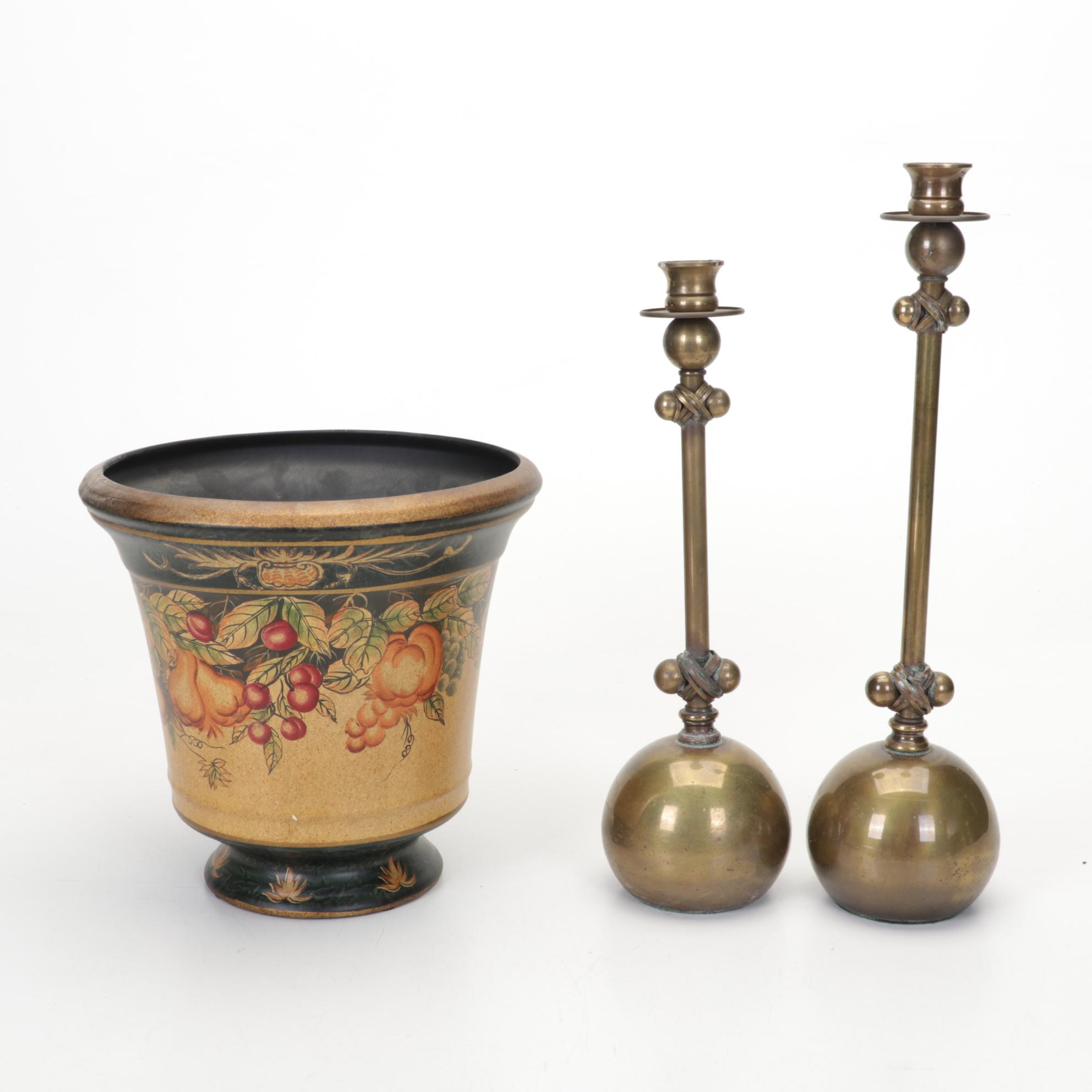 Tabletop Frames with Candlesticks and Other Decor EBTH