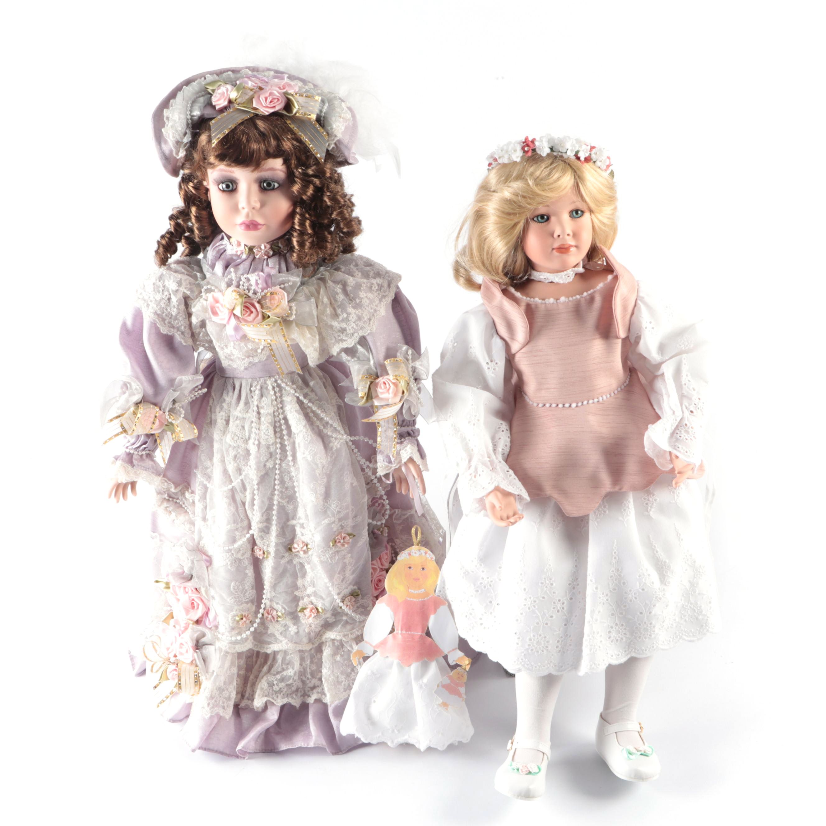 Masterpiece Gallery "Bliss" and "Lucia" Porcelain Dolls