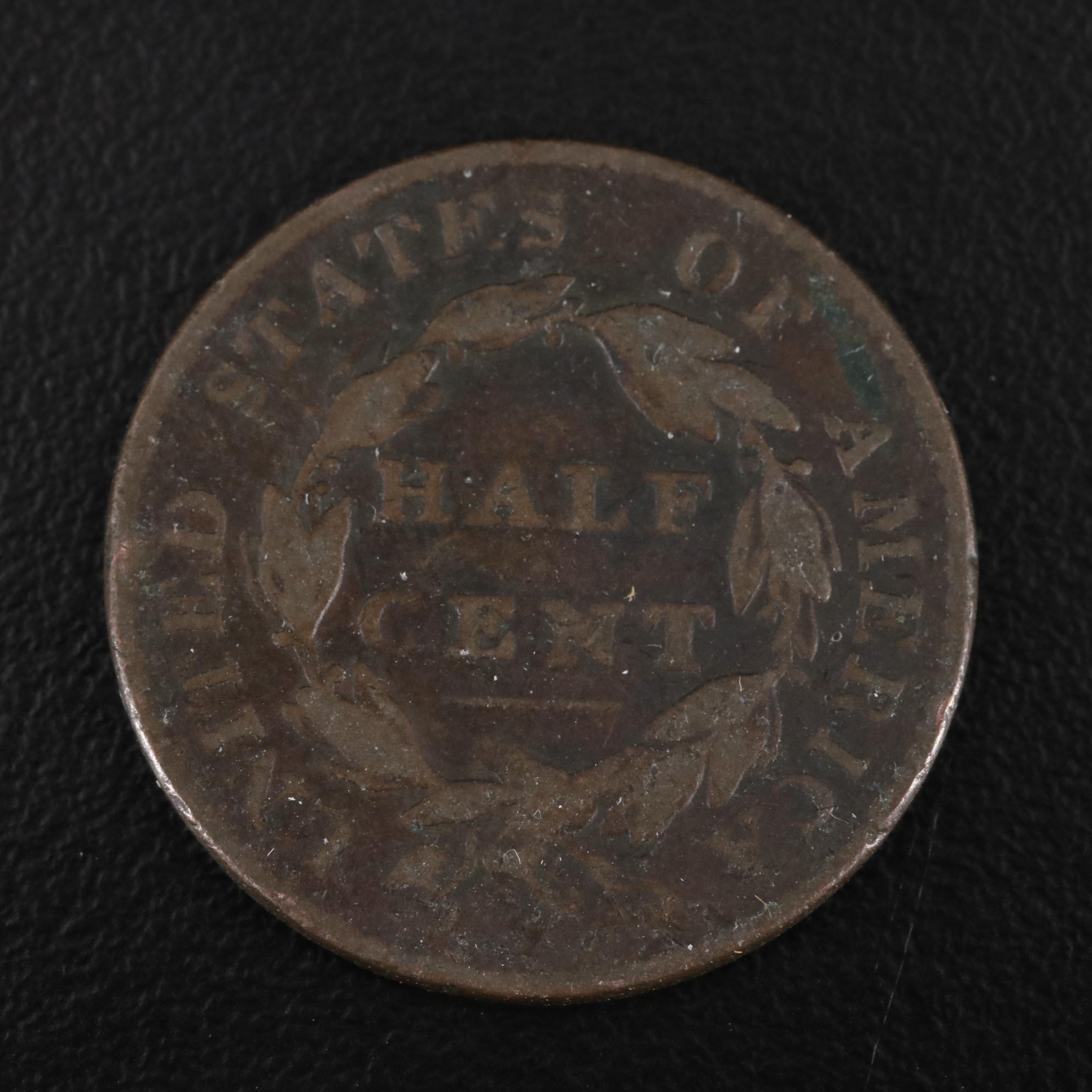 1825 Classic Head Half Cent