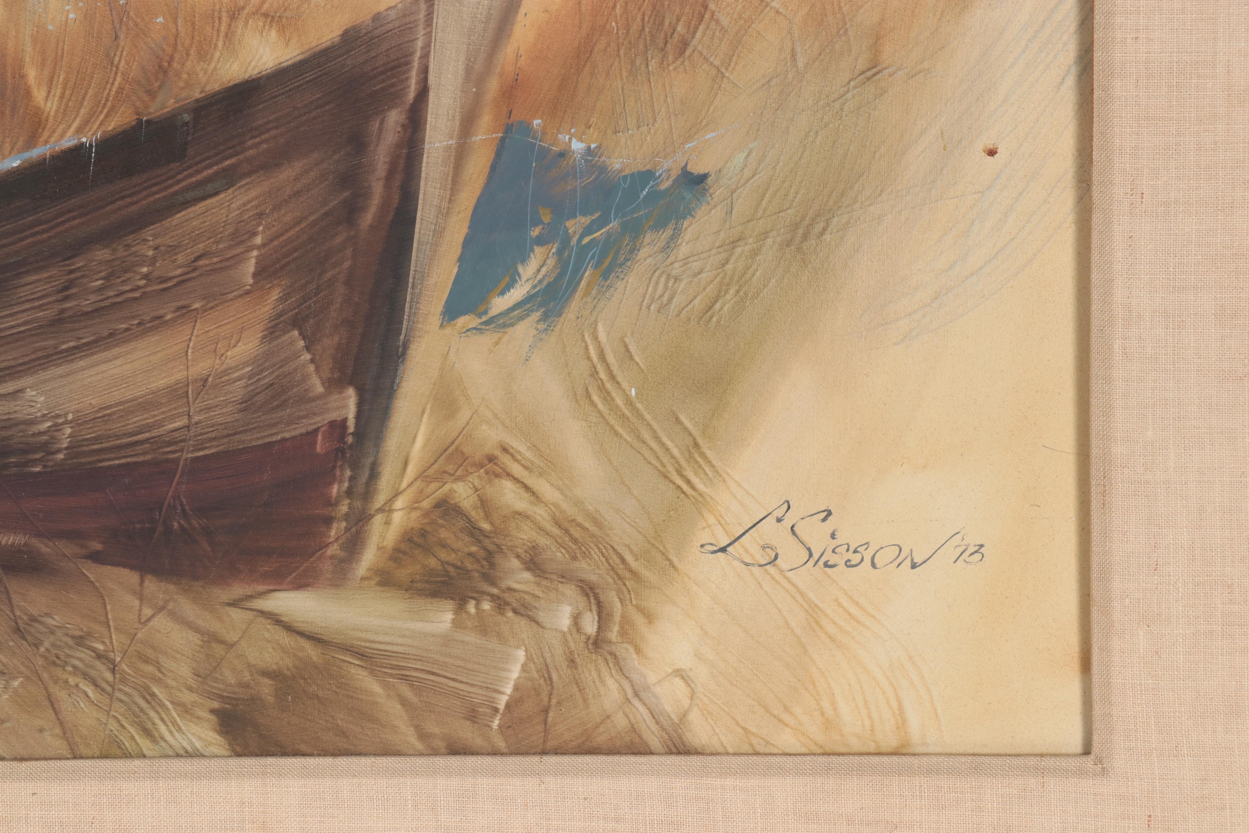 Laurence Sisson Large-Scale Arctic Landscape Oil Painting, 1973