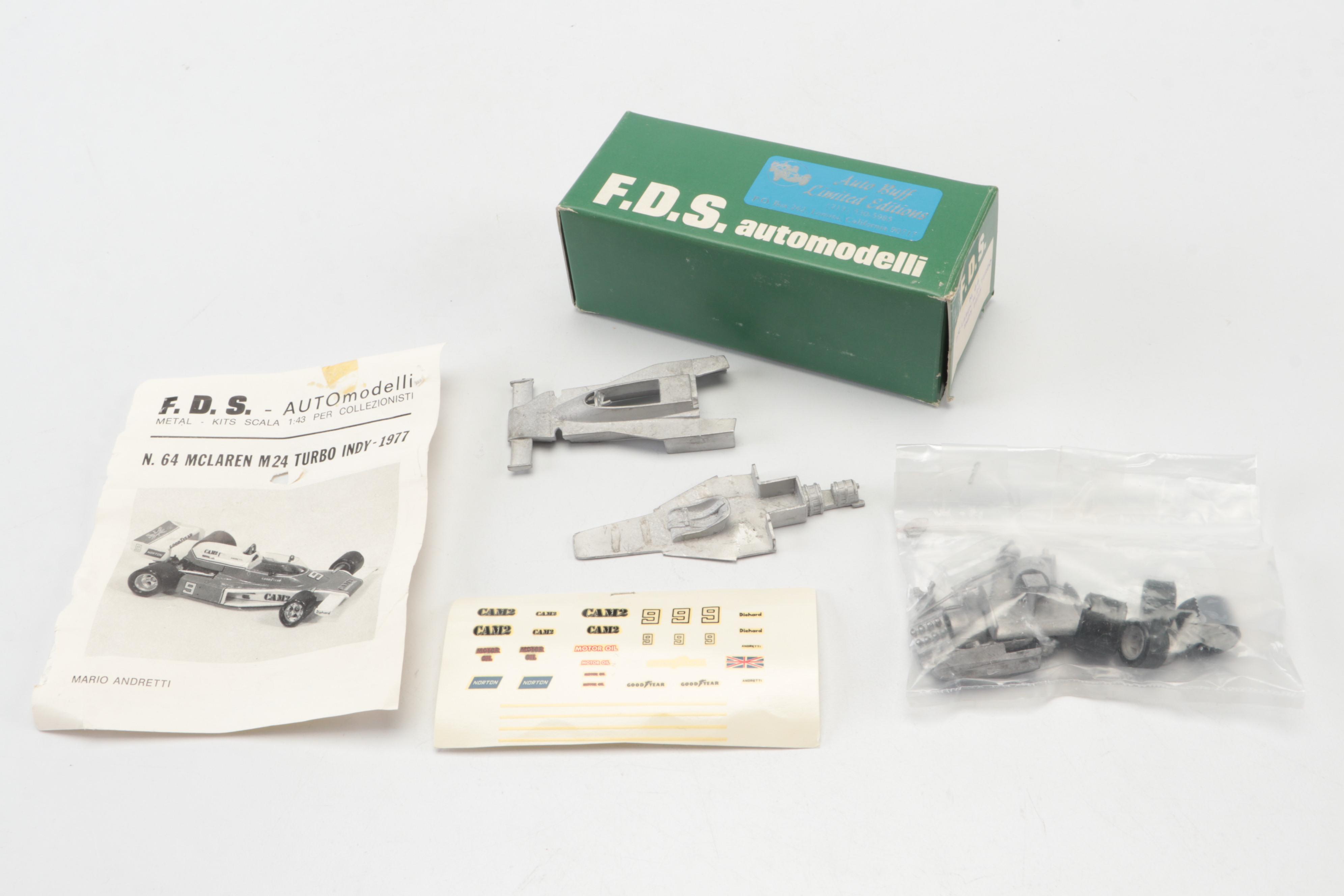 Sunoco McLaren, M16D, M24 Turbo Model Car Kits and More