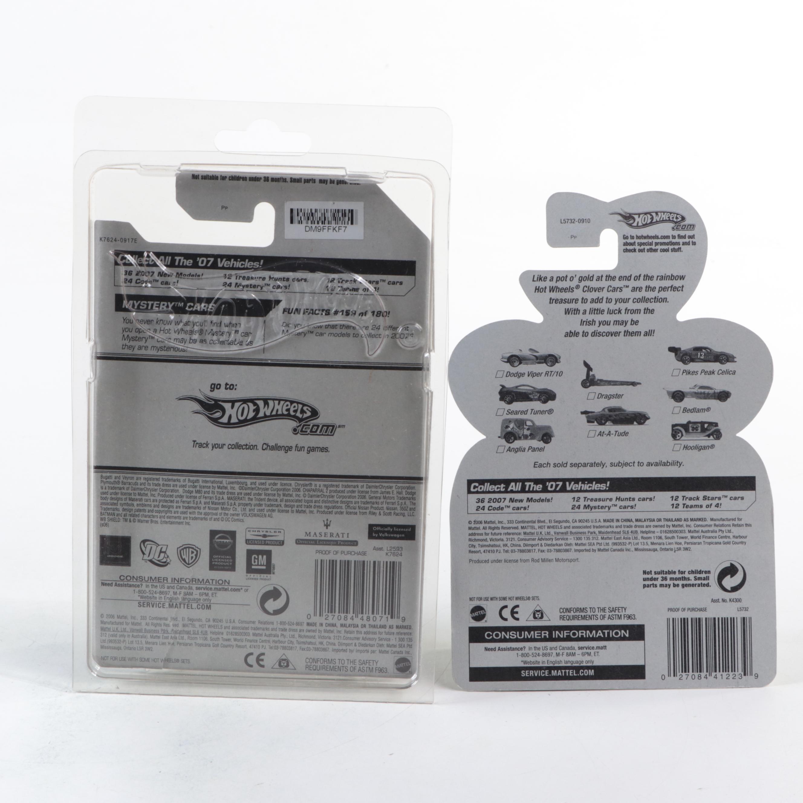 Hot Wheels Mystery Cars and Clover Cars, 2006