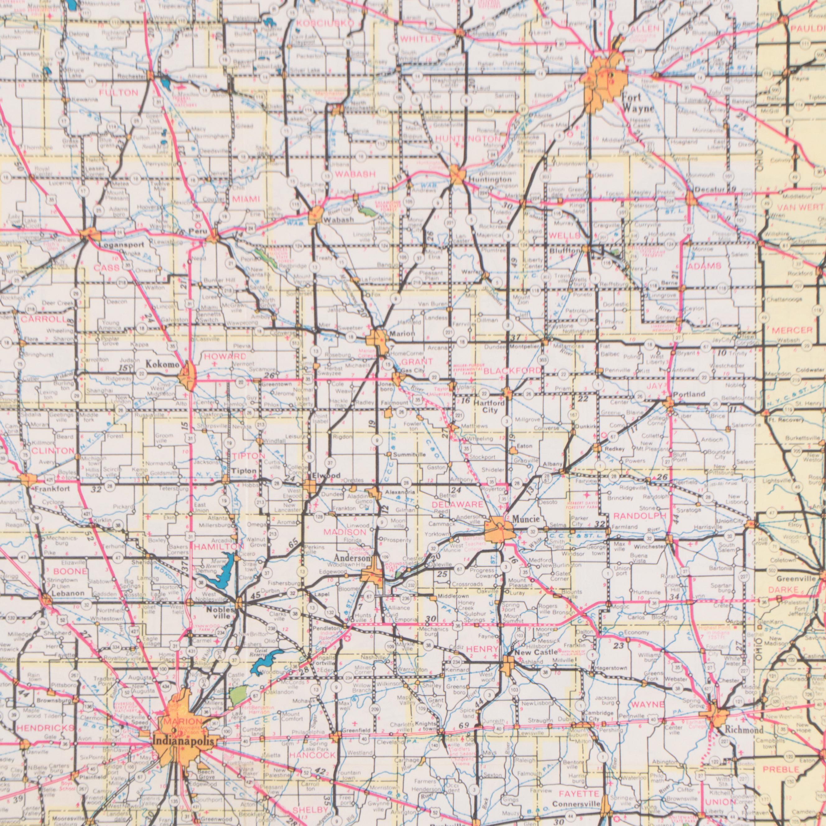 State Highway Map of Indiana, 1959