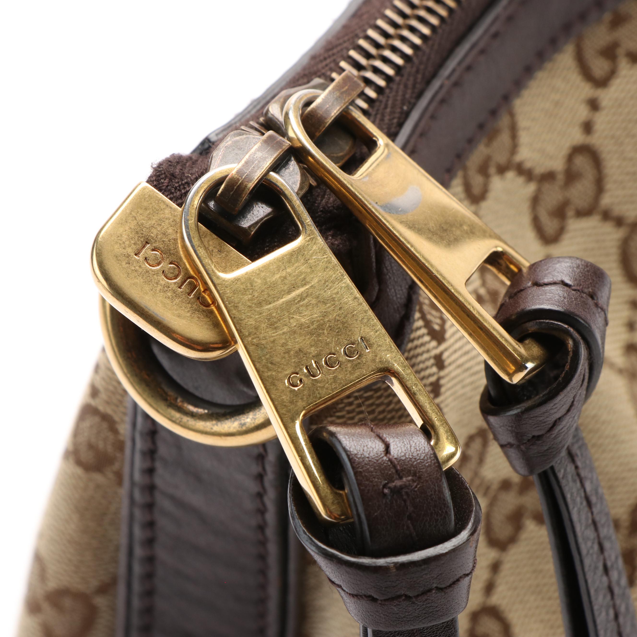 Gucci Rania Convertible Top Handle Web GG Canvas Bag