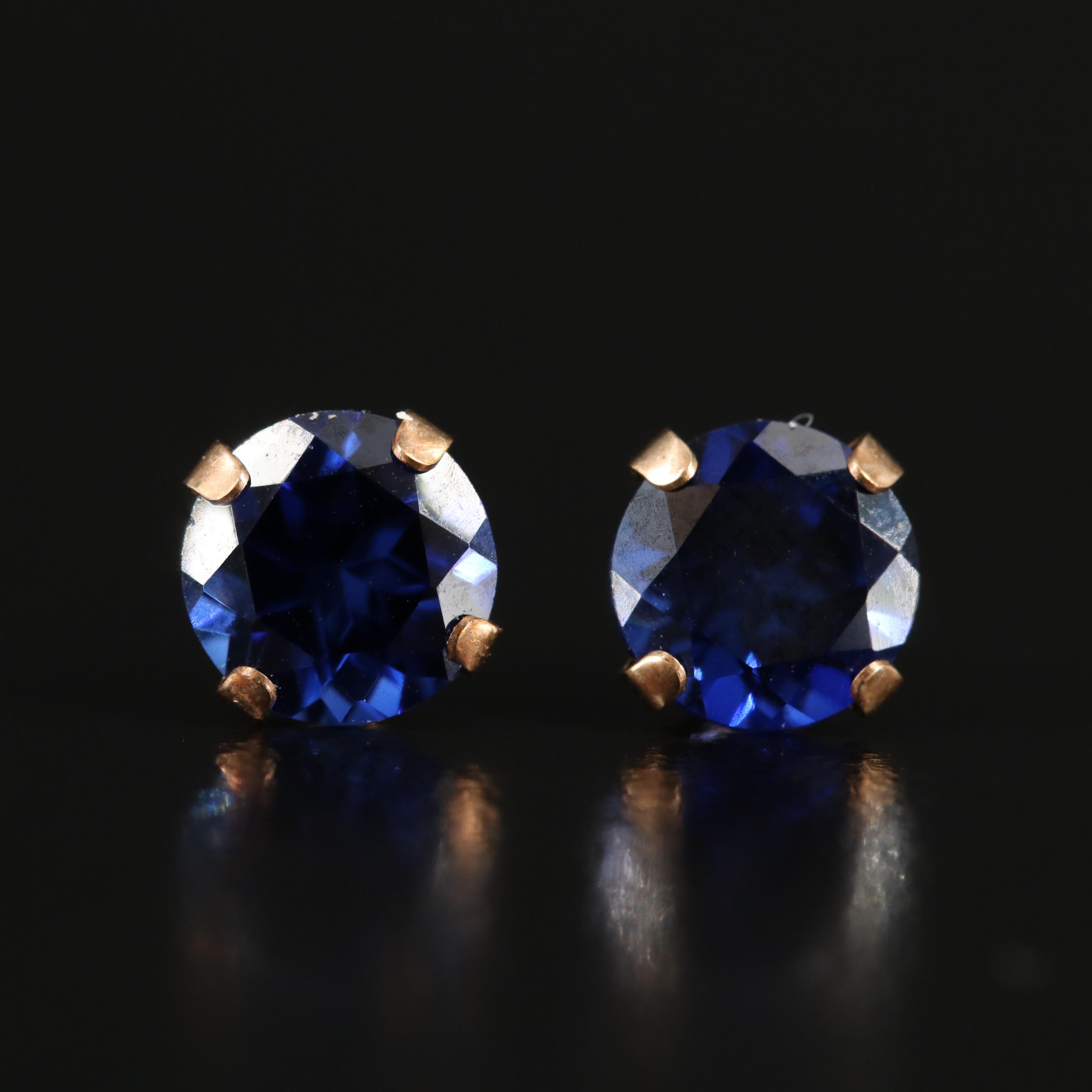 10K Sapphire Stud Earrings