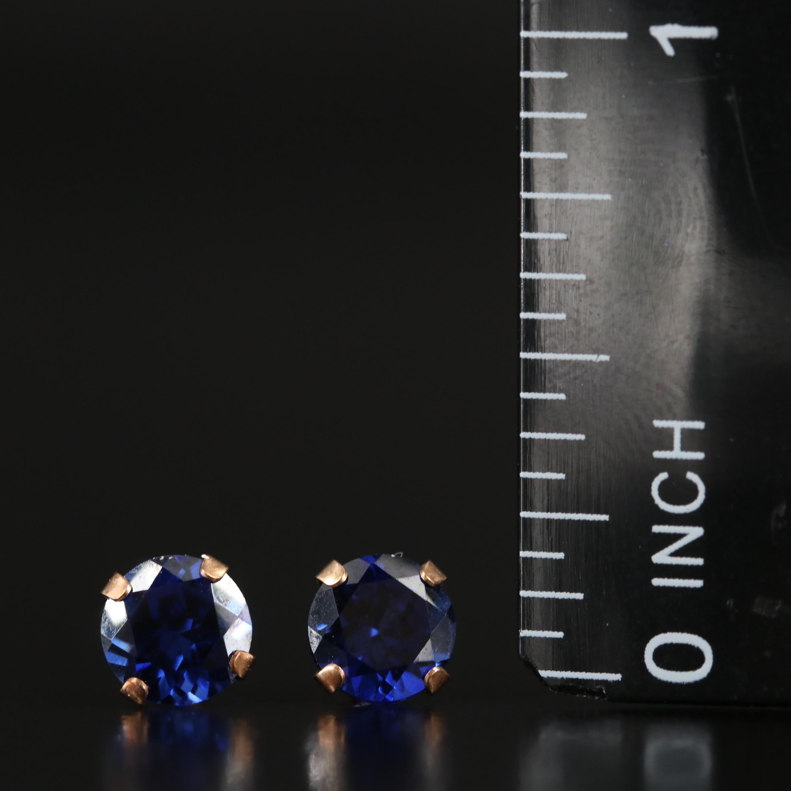 10K Sapphire Stud Earrings