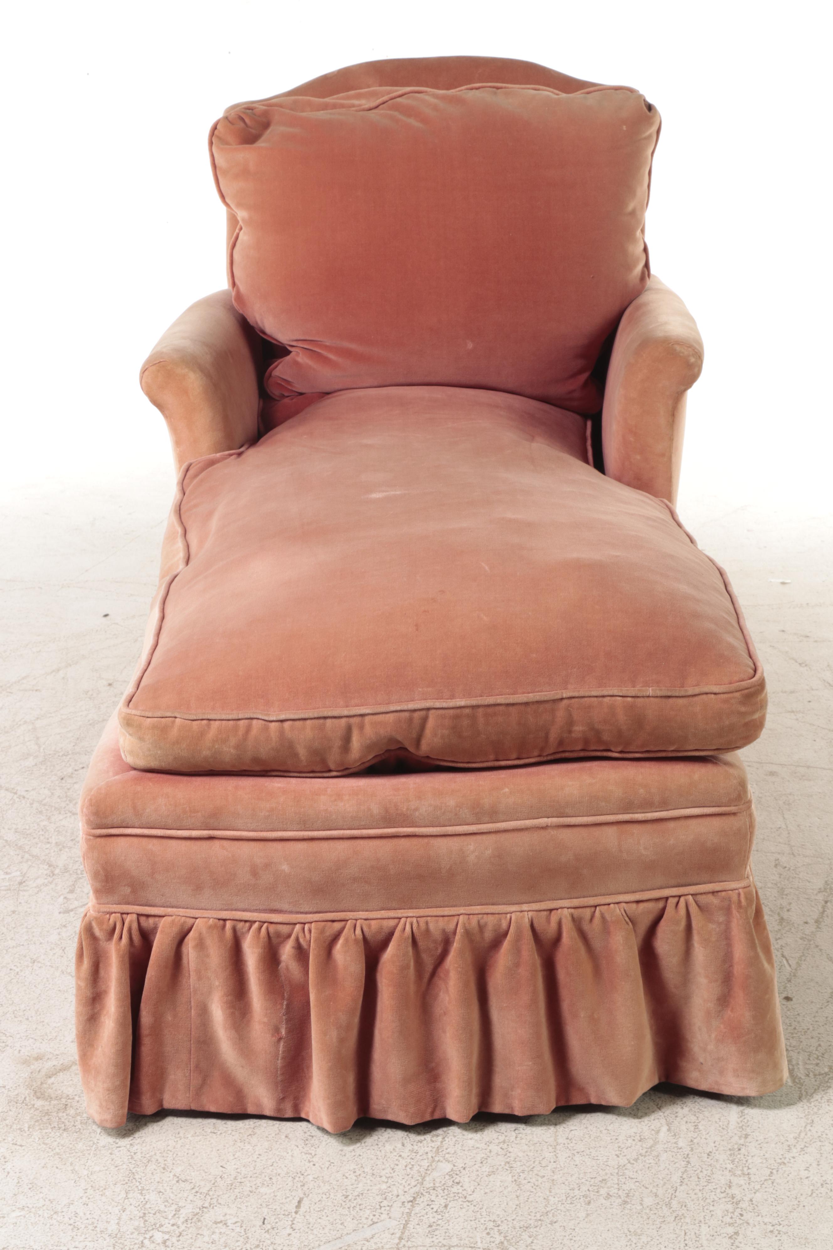 Louis XVI Style Custom-Upholstered Chasie Lounge, 20th Century