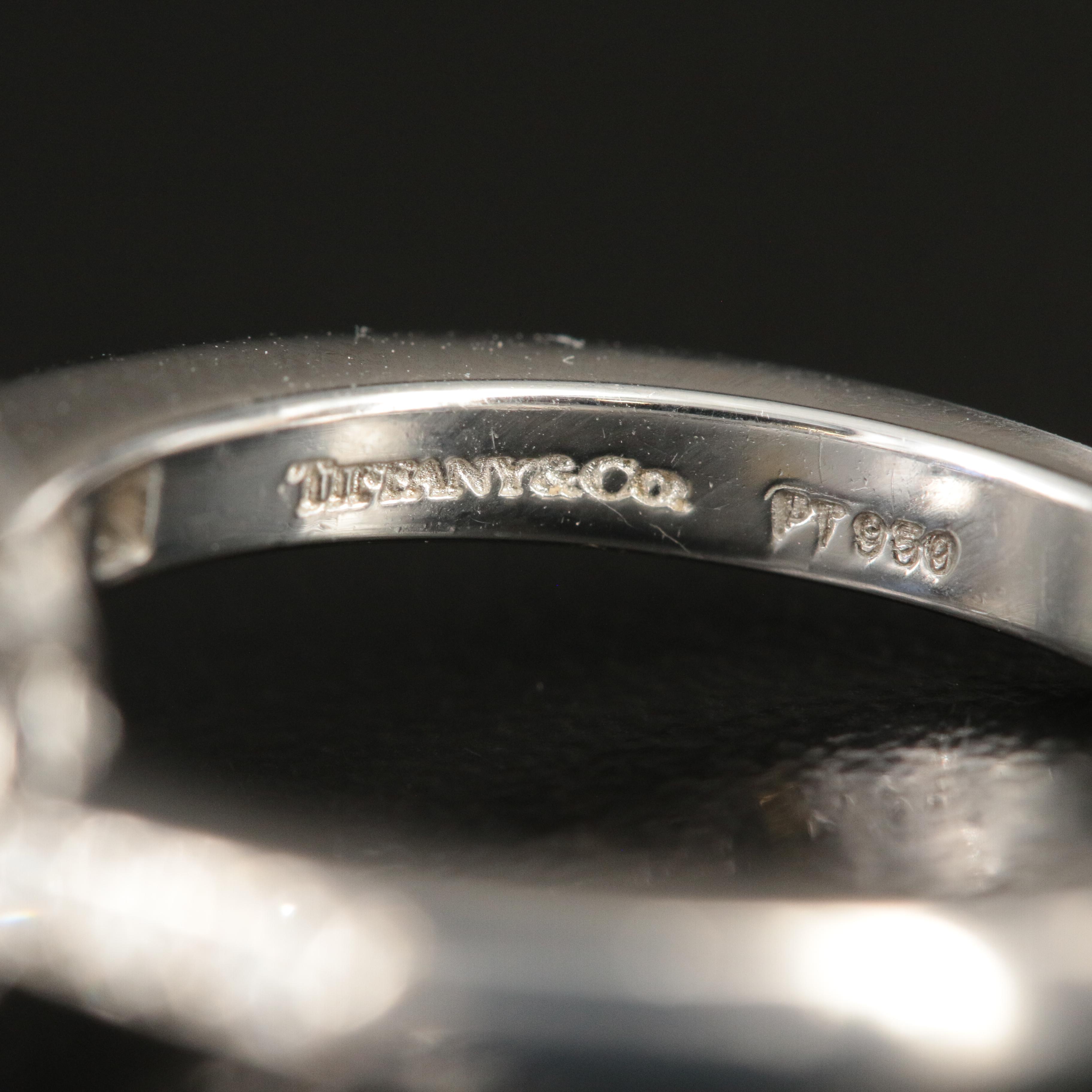 Tiffany & Co. Platinum 1.04 CT Sapphire and Diamond Ring