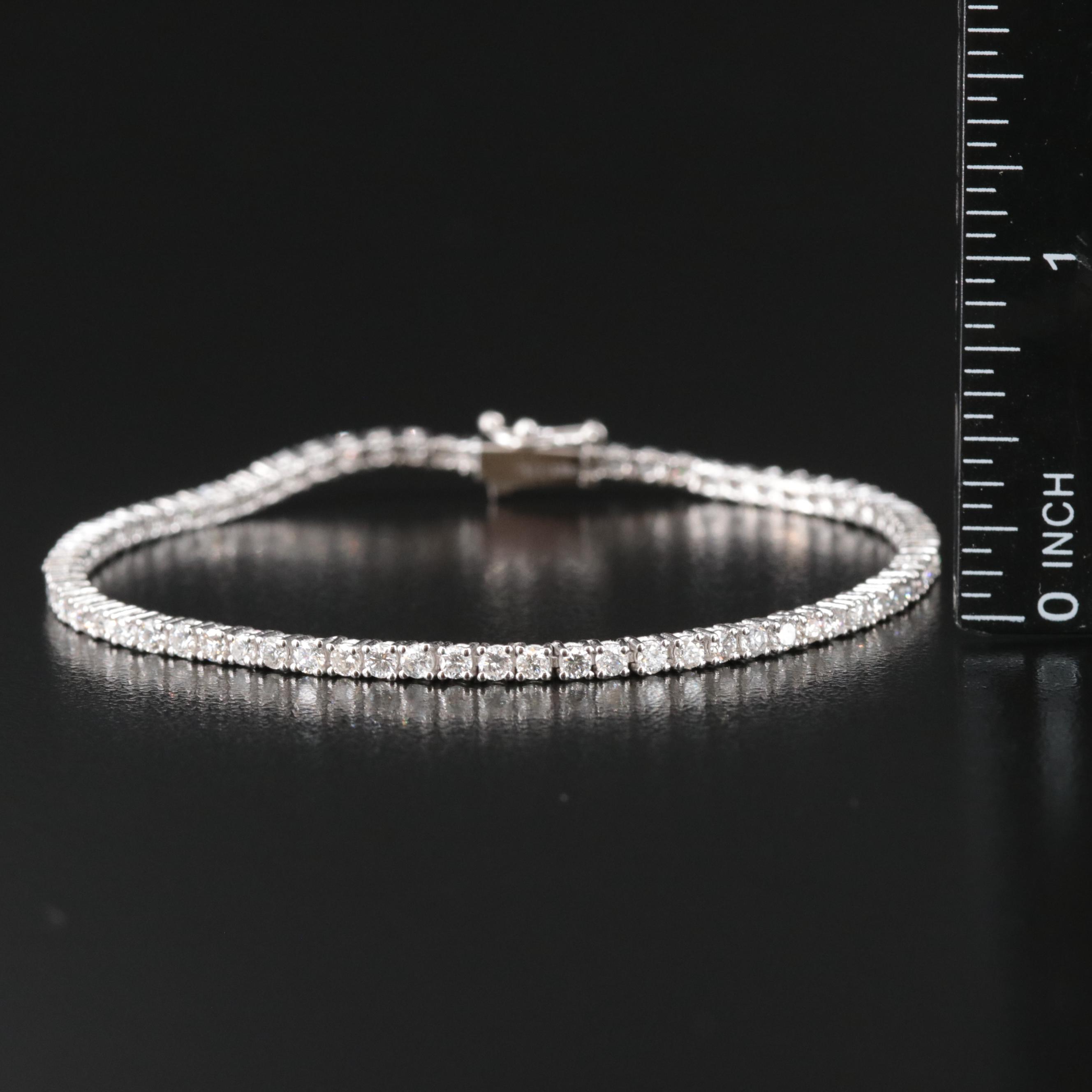 14K 3.60 CTW Diamond Line Bracelet