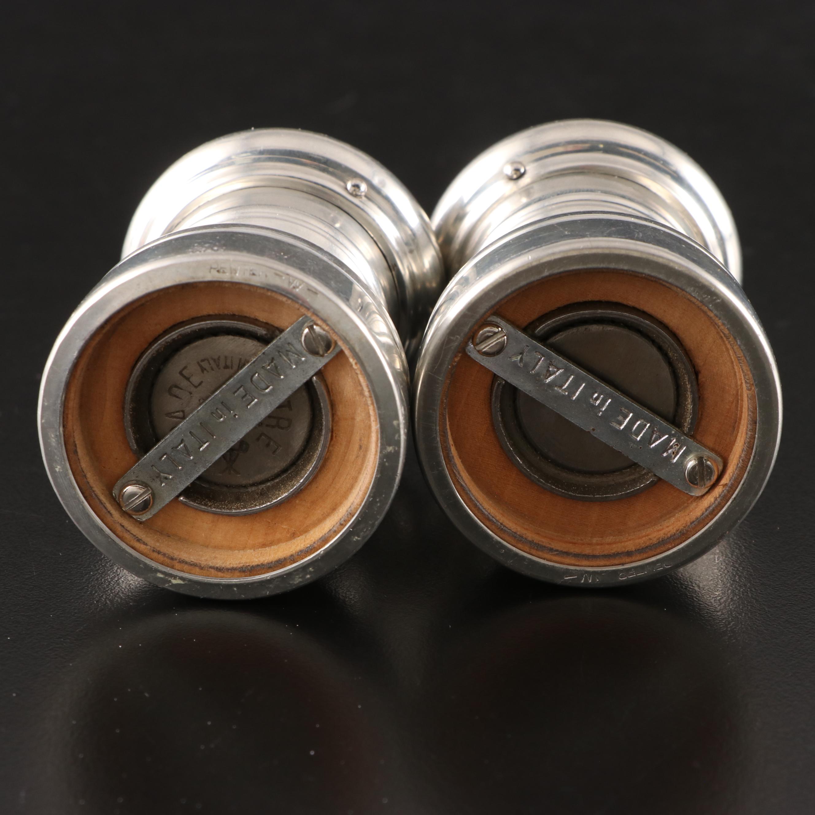 Peugeot Wood Pepper Grinder with Empire Fruit Shaped Pewter Shakers and More