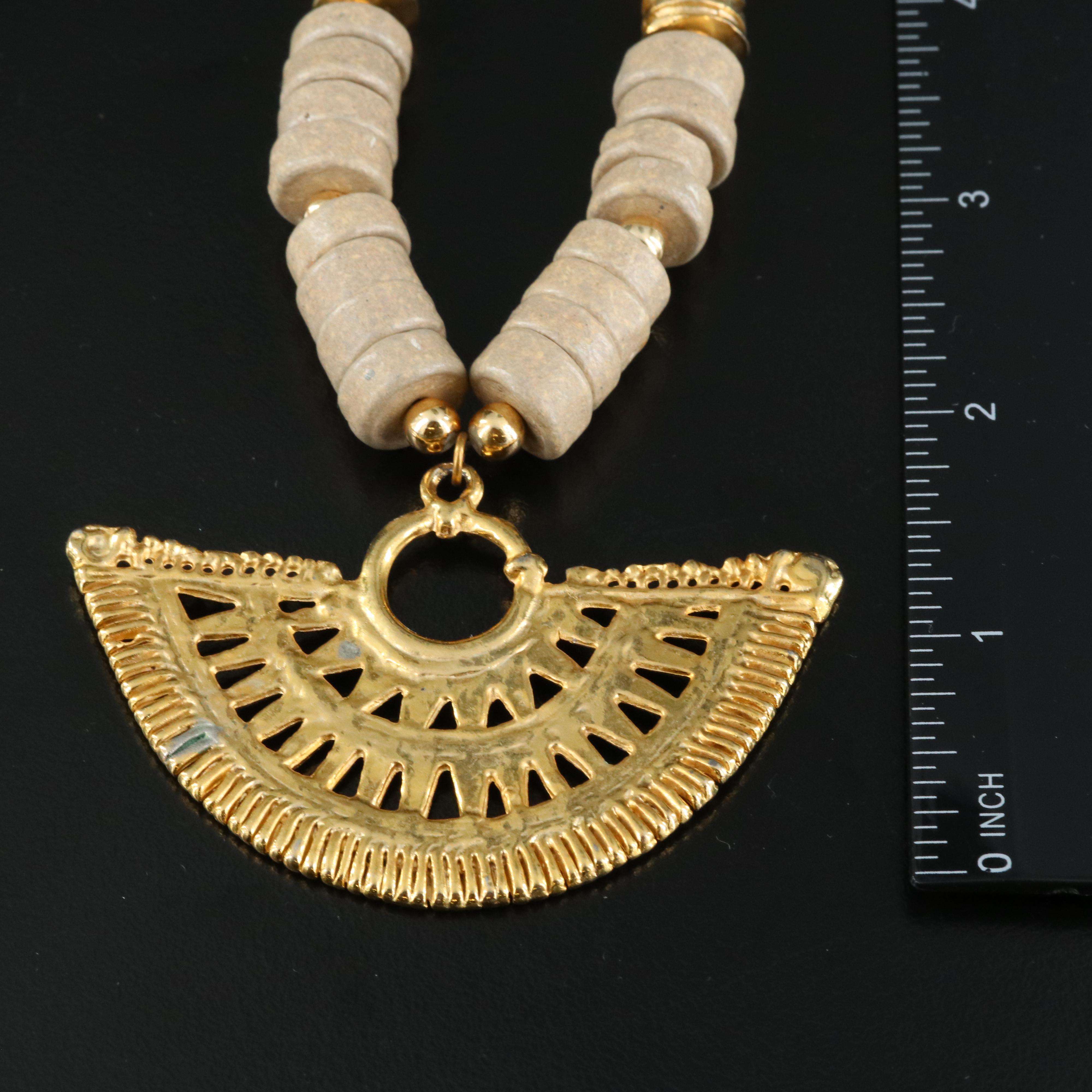 Earring and Bead Necklaces Including Aventurine, Ceramic and Black Onyx