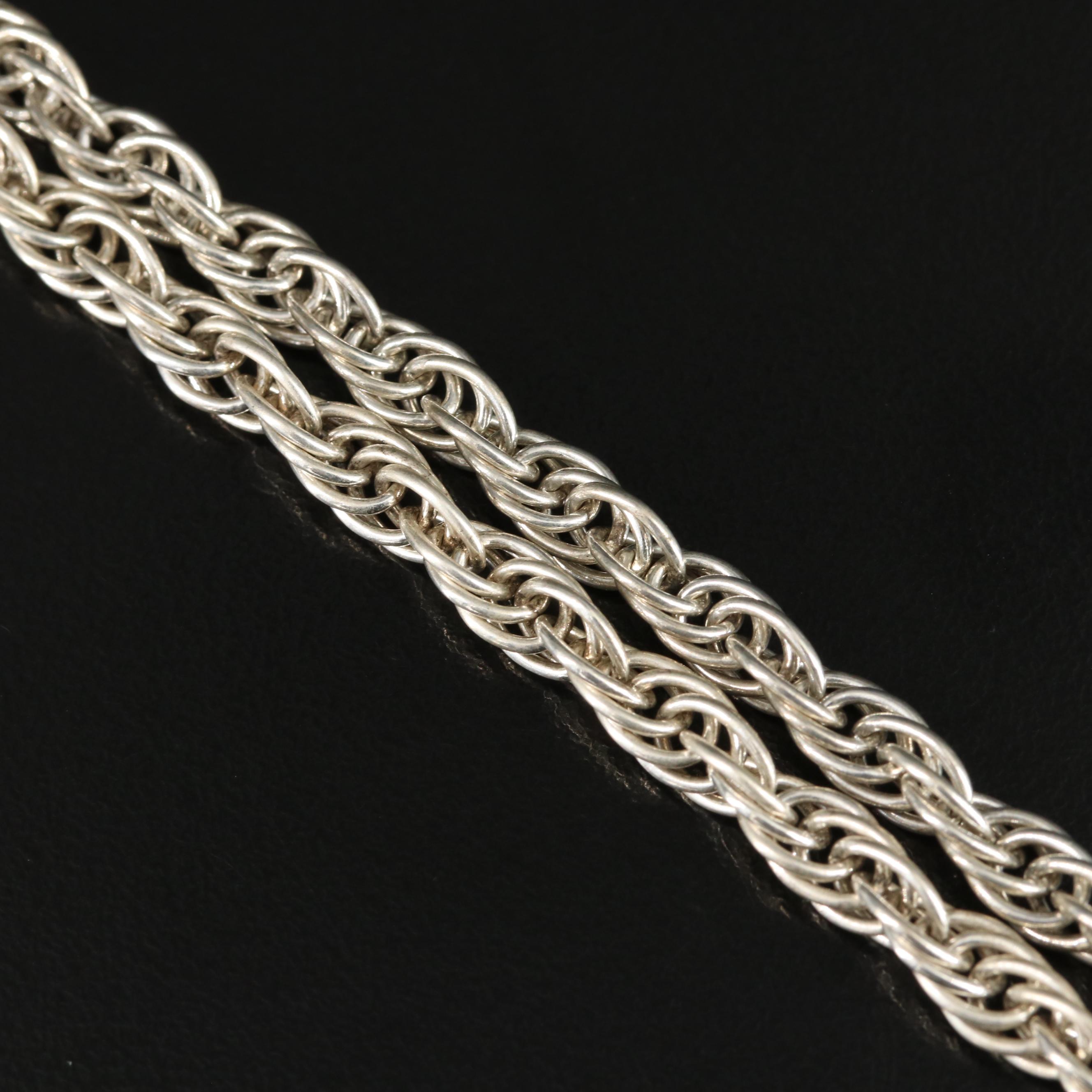 Sterling French Rope Chain Necklace